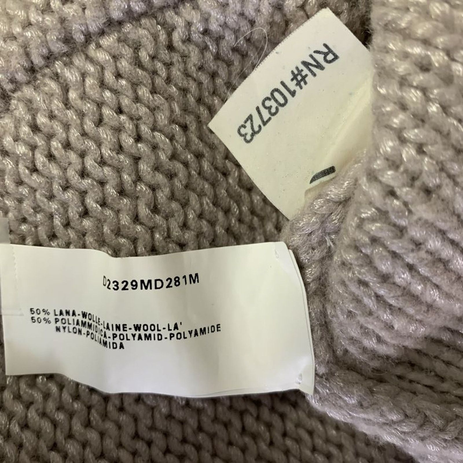 Emporio Armani EMPORIO ARMANI Tan Metallic Wool Polyamide Tunic Top Size S / US 4 / IT 40 - 5 Thumbnail