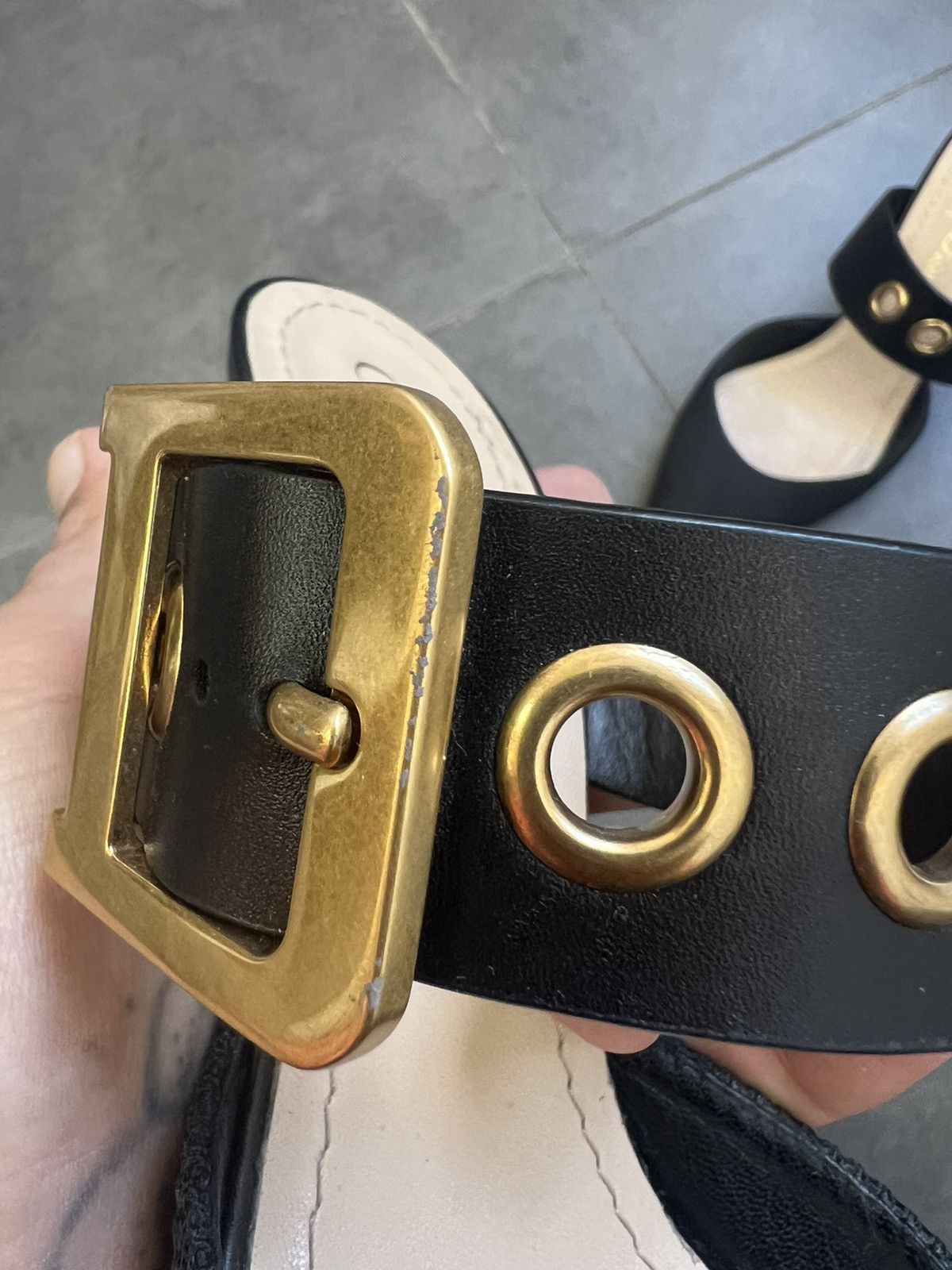 Dior Dior D logo buckle kitten heels mules sandals Size US 6.5 / IT 36.5 - 8 Thumbnail
