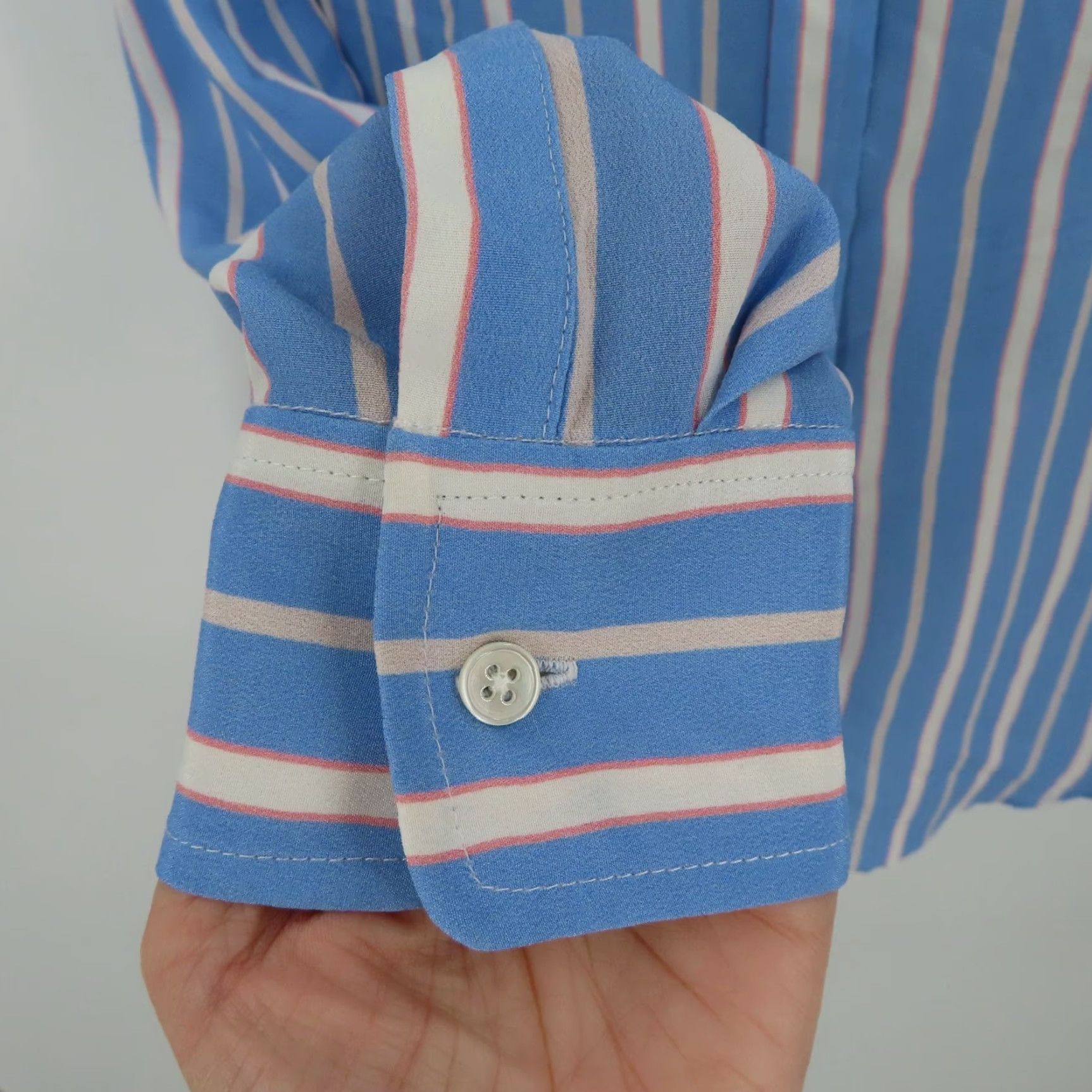 Rails Rails Womens Small Kate New Haven Stripe Blue Pink Collared Button Front Shirt Size S / US 4 / IT 40 - 4 Thumbnail