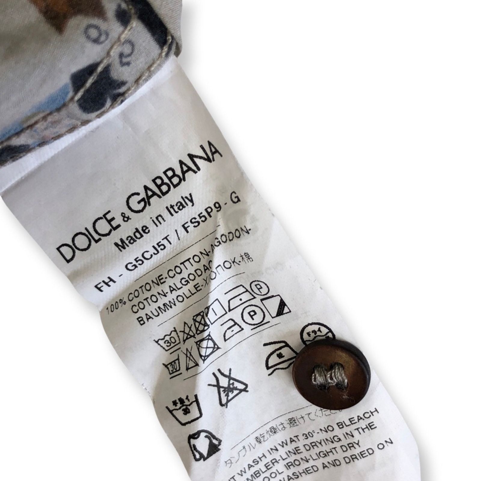 Dolce & Gabbana Dolce & Gabbana Playing Cards Logo Shirt Size US S / EU 44-46 / 1 - 8 Thumbnail
