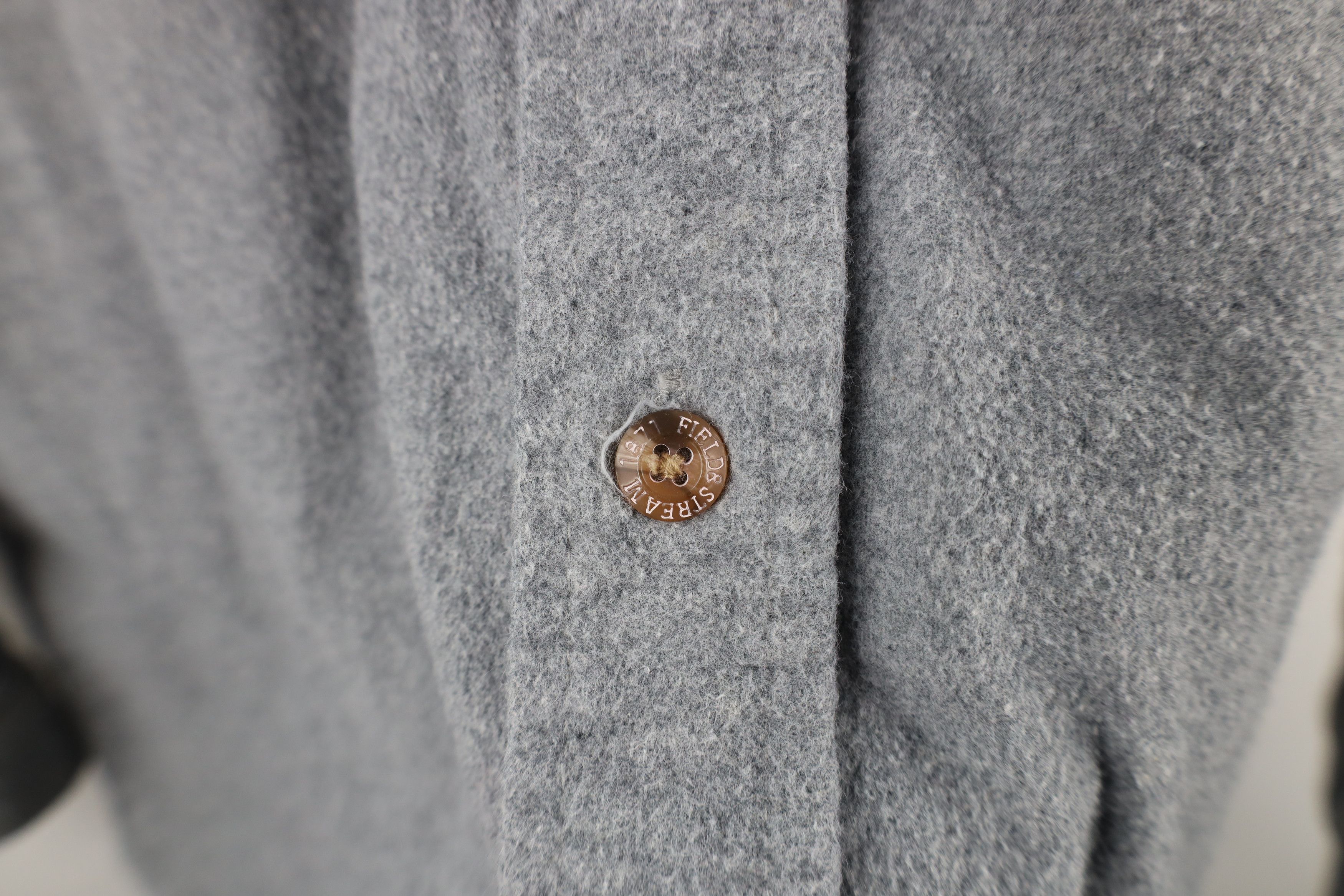 Vintage Vintage 90s Streetwear Chamois Cloth Button Shirt Gray Size US L / EU 52-54 / 3 - 7 Thumbnail