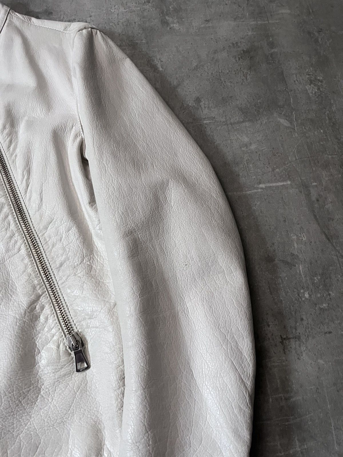 Maison Margiela Maison Margiela S/S 2008 5-zip White Leather Jacket Size US L / EU 52-54 / 3 - 4 Thumbnail