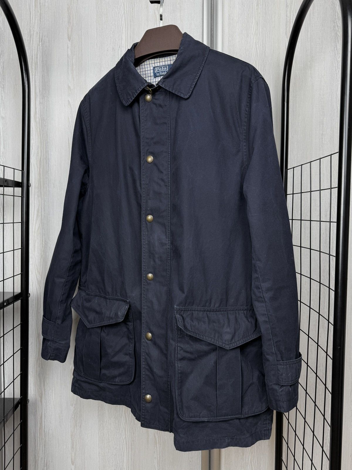 Polo Ralph Lauren Polo Ralph Lauren vintage navy blue cotton long jacket sz M Size US M / EU 48-50 / 2 - 7 Thumbnail