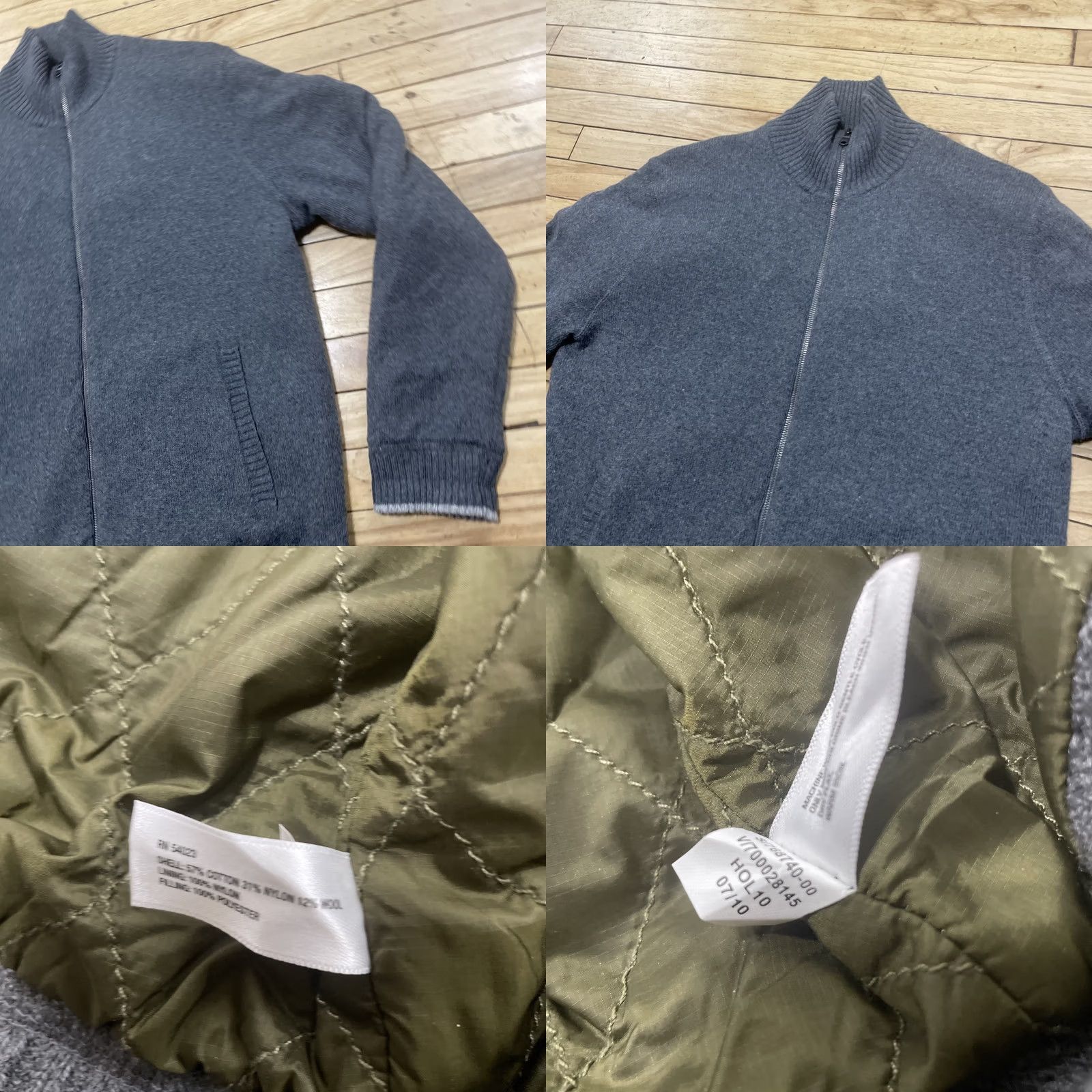 Gap Gap Cardigan Men L Gray Full Zip Wool Blend Lined Capsule Layer Knit Wool Neutral Coat, 2000s y2k, Button, Vintage Inspired, Regular Fit, Mens Size US L / EU 52-54 / 3 - 11 Thumbnail