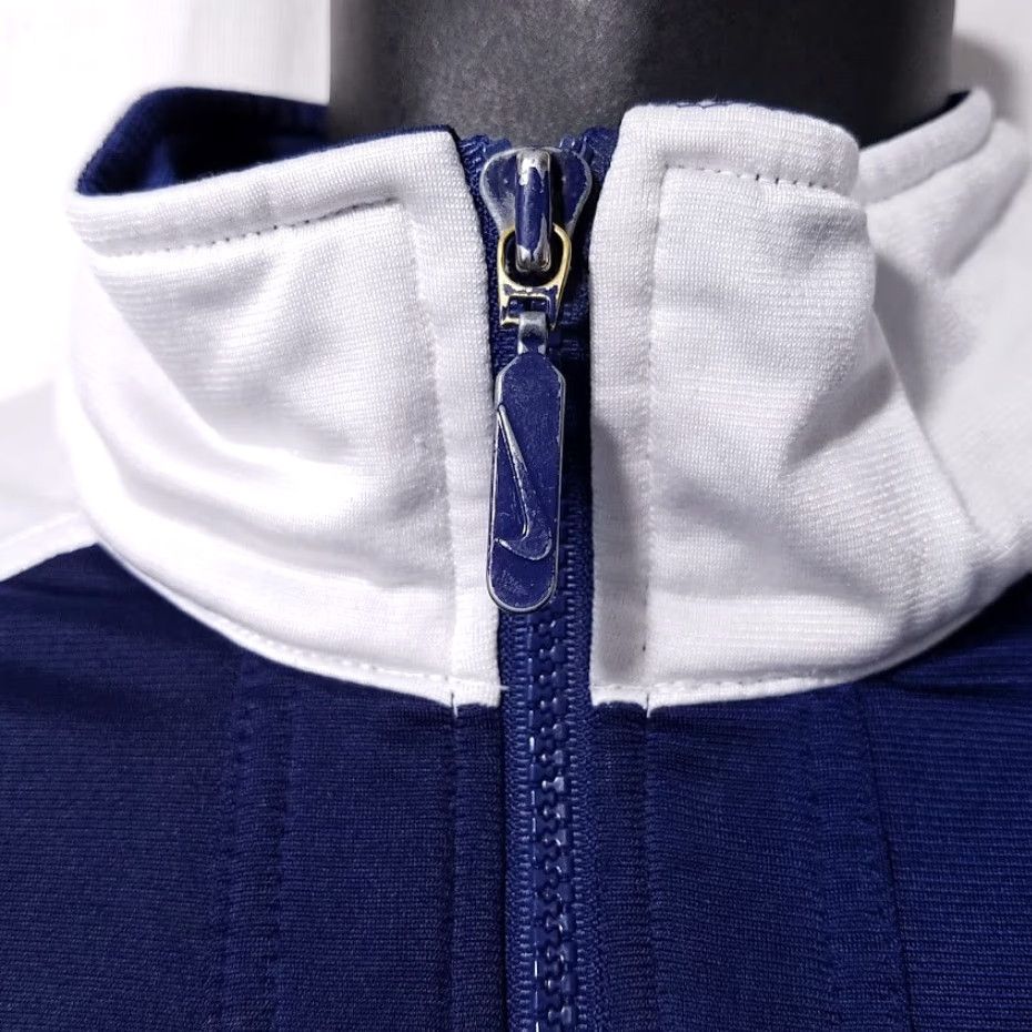 Nike VINTAGE Nike Jacket Mens Size S Blue 90s Jumbo Swoosh Spell Out White Tag Track jacket Size US S / EU 44-46 / 1 - 4 Thumbnail