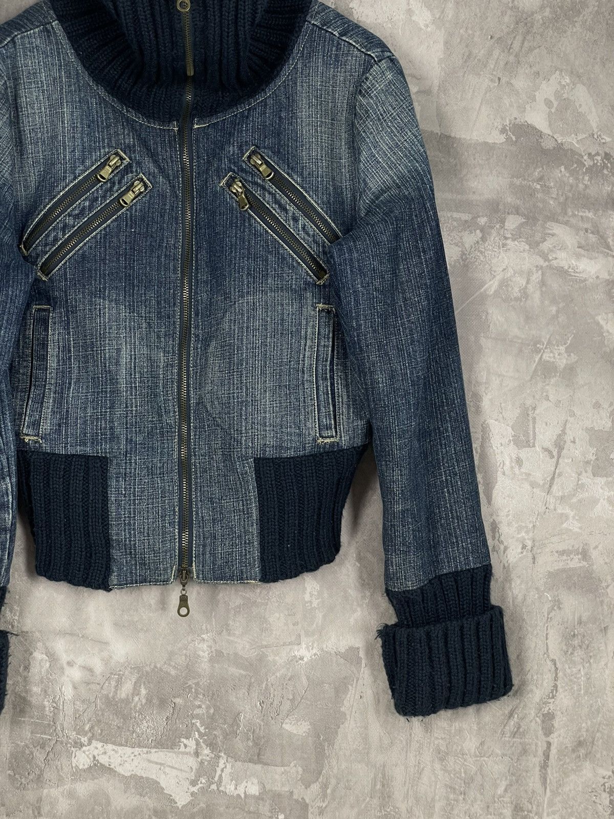 If Six Was Nine × Japanese Brand × Le Grande Bleu (L.G.B.) Avant Garde Japan Vintage Y2K Crazy Denim Jacket Size M / US 6-8 / IT 42-44 - 6 Thumbnail