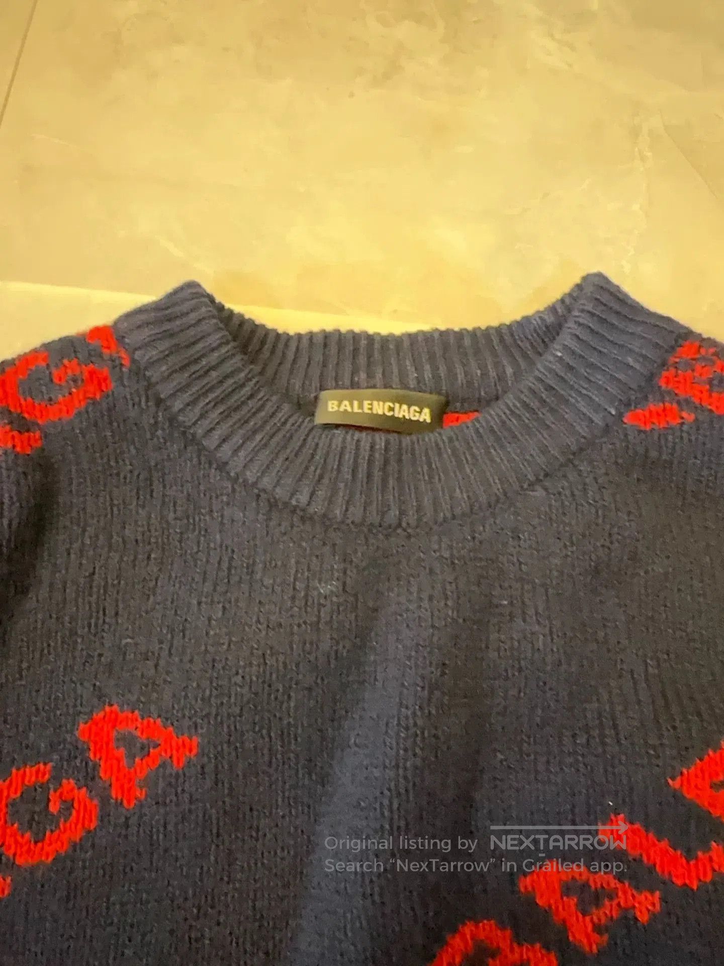 Balenciaga Balenciaga SS22 Logo Pattern Wool Sweater. Size US M / EU 48-50 / 2 - 3 Thumbnail
