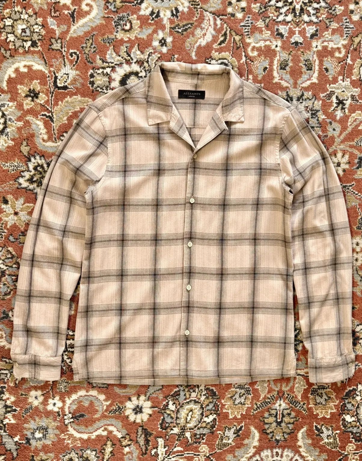 Allsaints Allsaints Flannel Distressed Check Long Sleeve Shirt Size US M / EU 48-50 / 2 - 3 Thumbnail