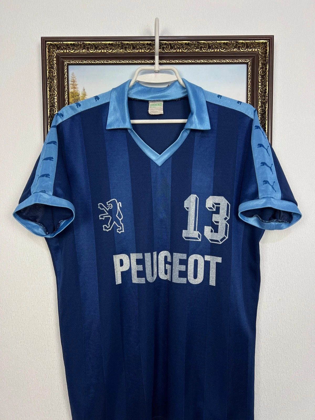 Puma Sochaux football shirt #13 1979 Match Worn Soccer Jersey Size US L / EU 52-54 / 3 - 2 Thumbnail