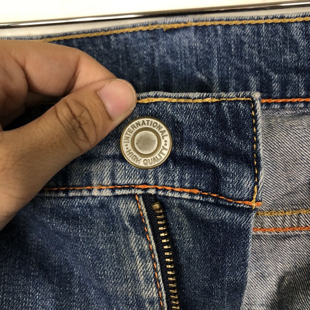 Japanese Brand 🔥VINTAGE DISTRESSED DENIM JEANS JAPAN INSPIRE ISSEY MIYAKE Size US 40 / EU 56 - 12 Thumbnail