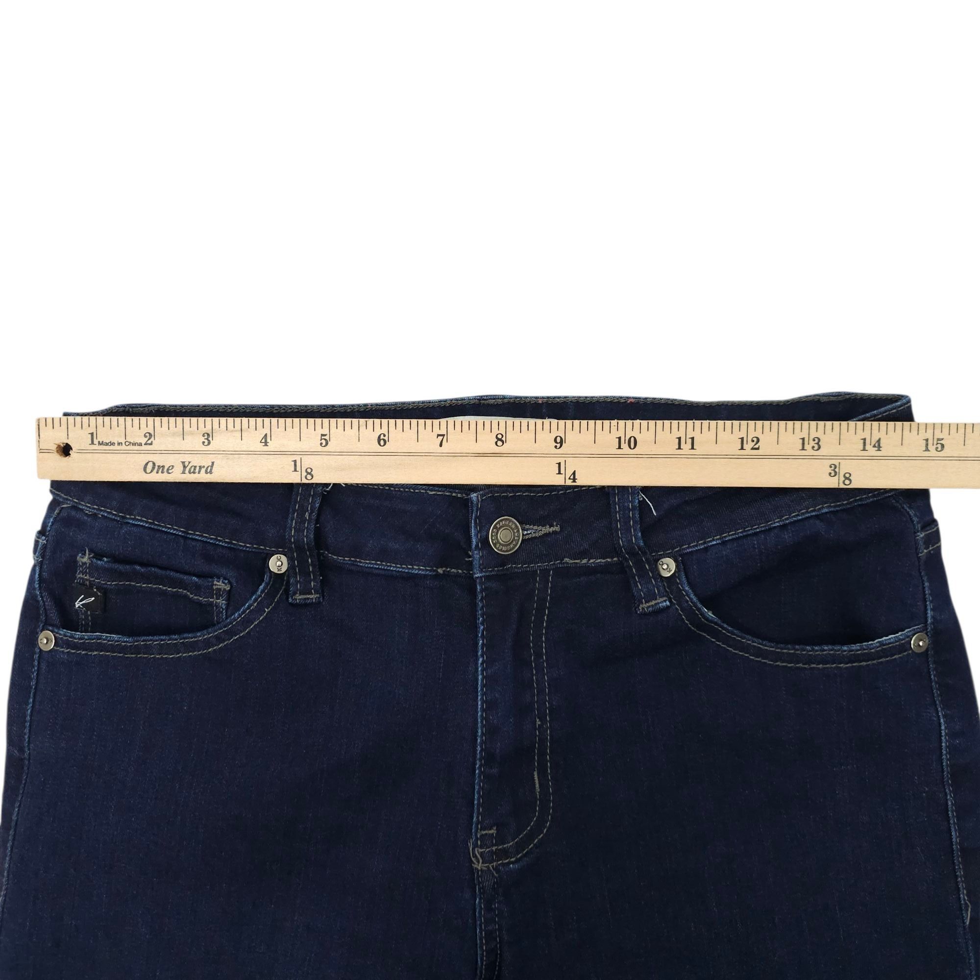 Kancan USA KanCan Mid Rise Crop Skinny Jeans Womens 9/28 Dark Wash Zipp Size 30" / US 8 / IT 44 - 3 Thumbnail