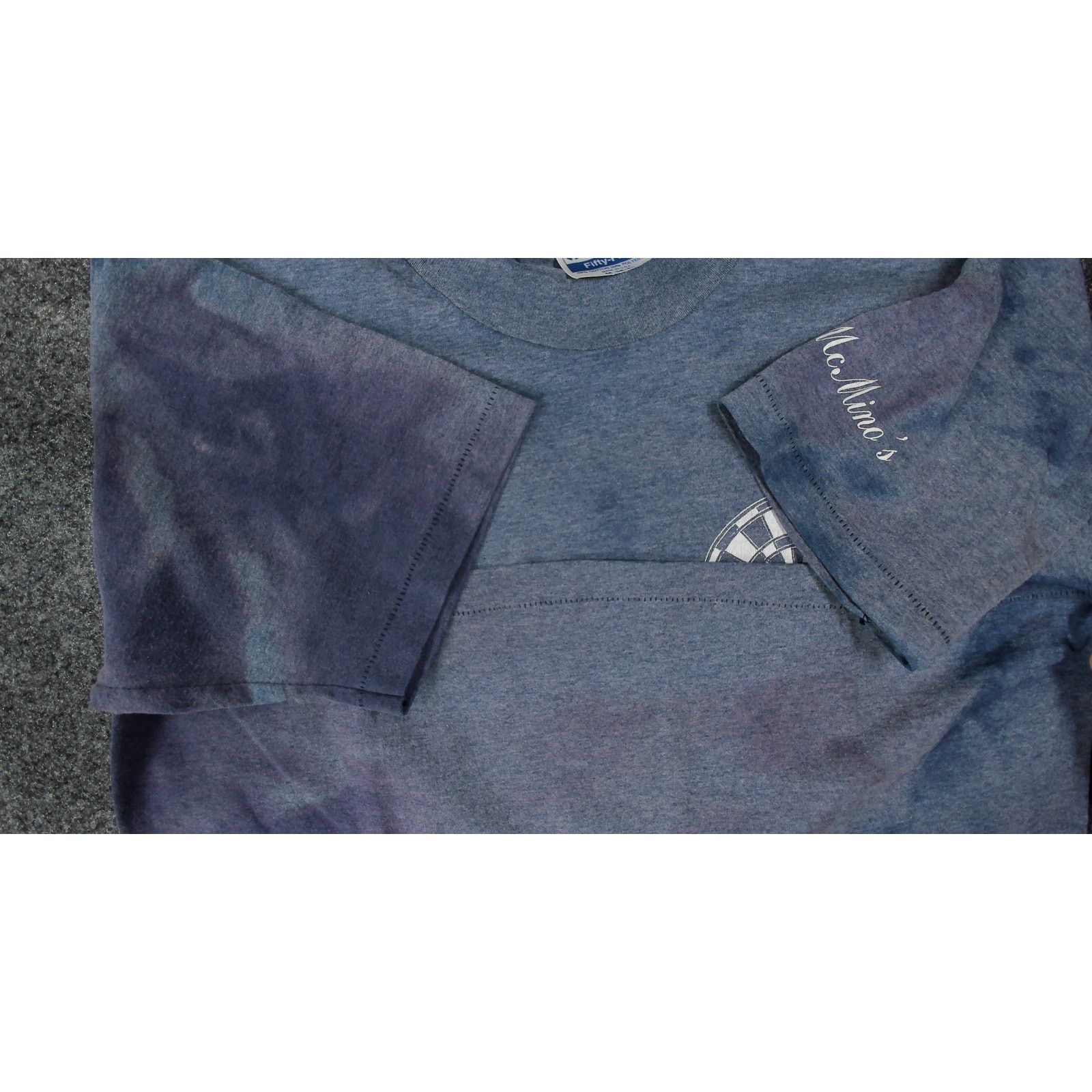 Hanes Hanes 80s Blue Bar Single Stitch Tie-Dye Darts Tee Slim M Size US M / EU 48-50 / 2 - 6 Thumbnail