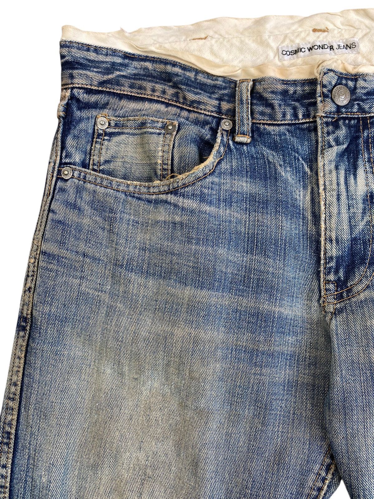 Japanese Brand Cosmic Wonder Jeans Distressed Mudwash Regular Fit Denim Size US 32 / EU 48 - 4 Thumbnail