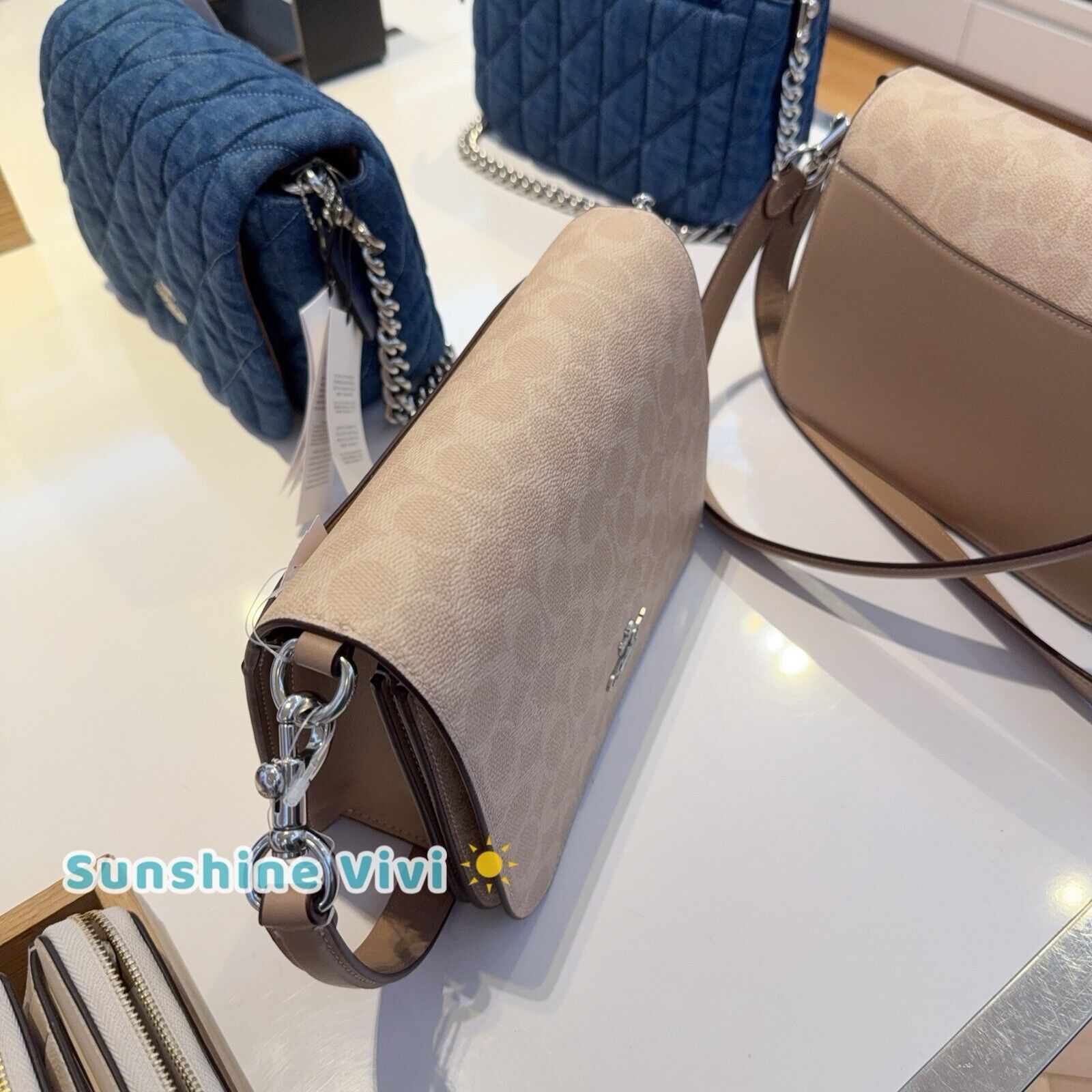 Coach NWT COACH Quinn Bag CZ770 Canvas/Silver/Sand/Taupe Size ONE SIZE - 2 Thumbnail