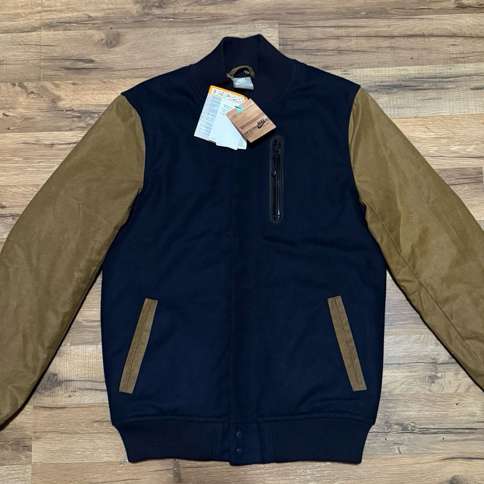 Nike 2012 Nike Zip Up Destroyer Varsity Jacket British Millerain Size US S / EU 44-46 / 1 - 3 Thumbnail