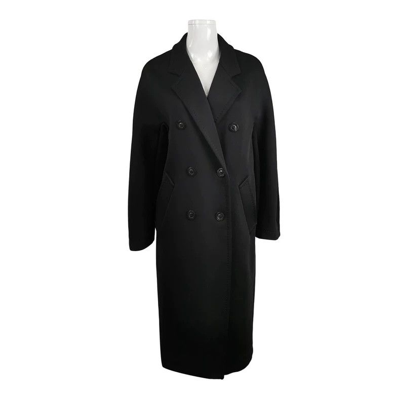 Max Mara Max Mara Black double-breasted coat Size M / US 6-8 / IT 42-44 - 1 Thumbnail
