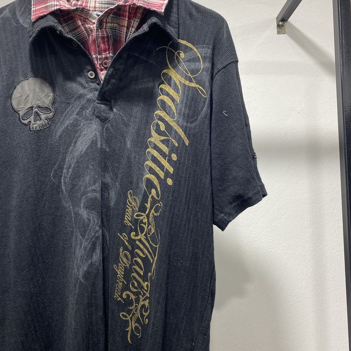 Japanese Brand Skull☠️ Clash Double Collar Y2K Poem Punk Grunge 90s LGB Size US XL / EU 56 / 4 - 3 Thumbnail