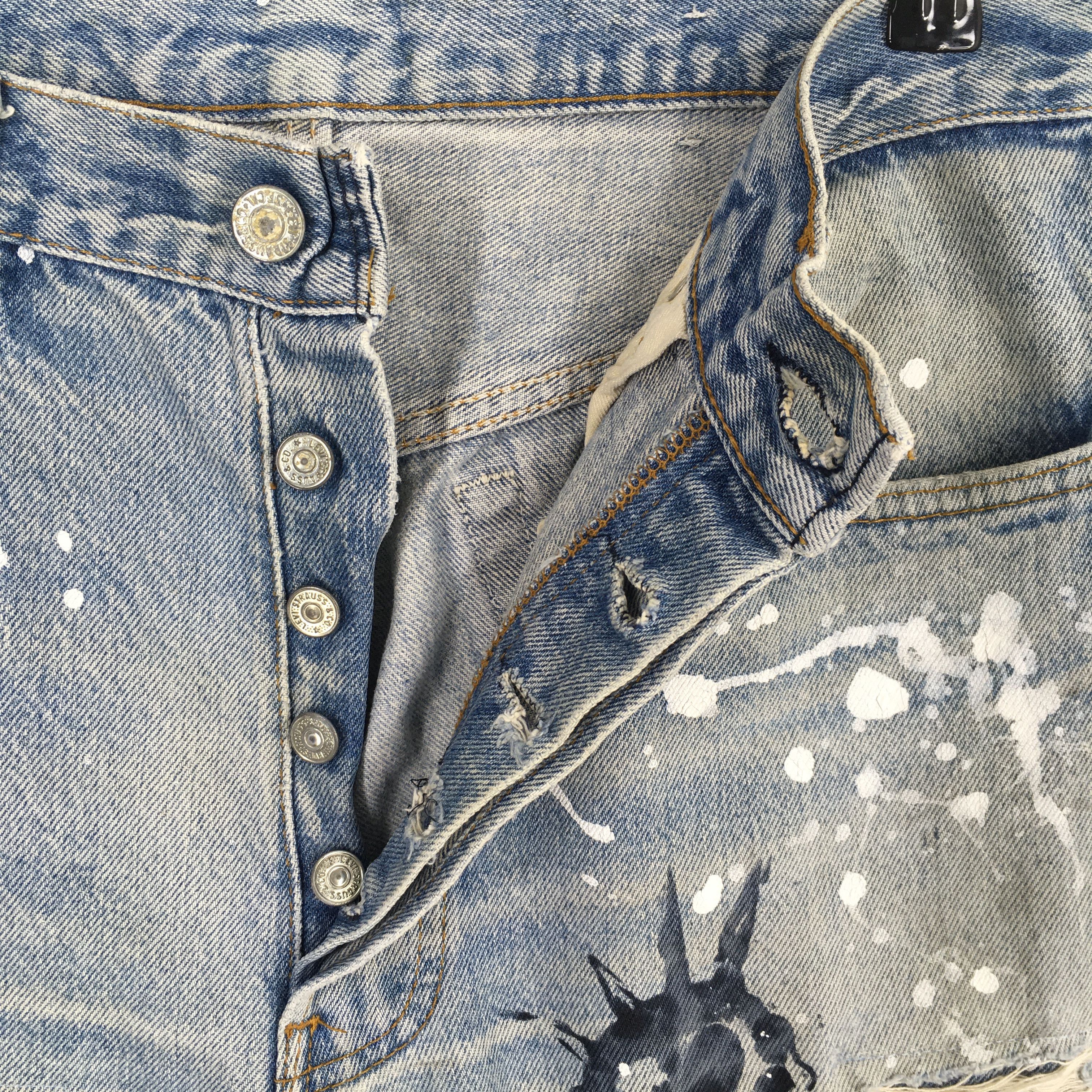 Levi's Size 30x28.5 Vintage 90s Levi's 501 Faded Blue Jeans Size US 30 / EU 46 - 6 Thumbnail