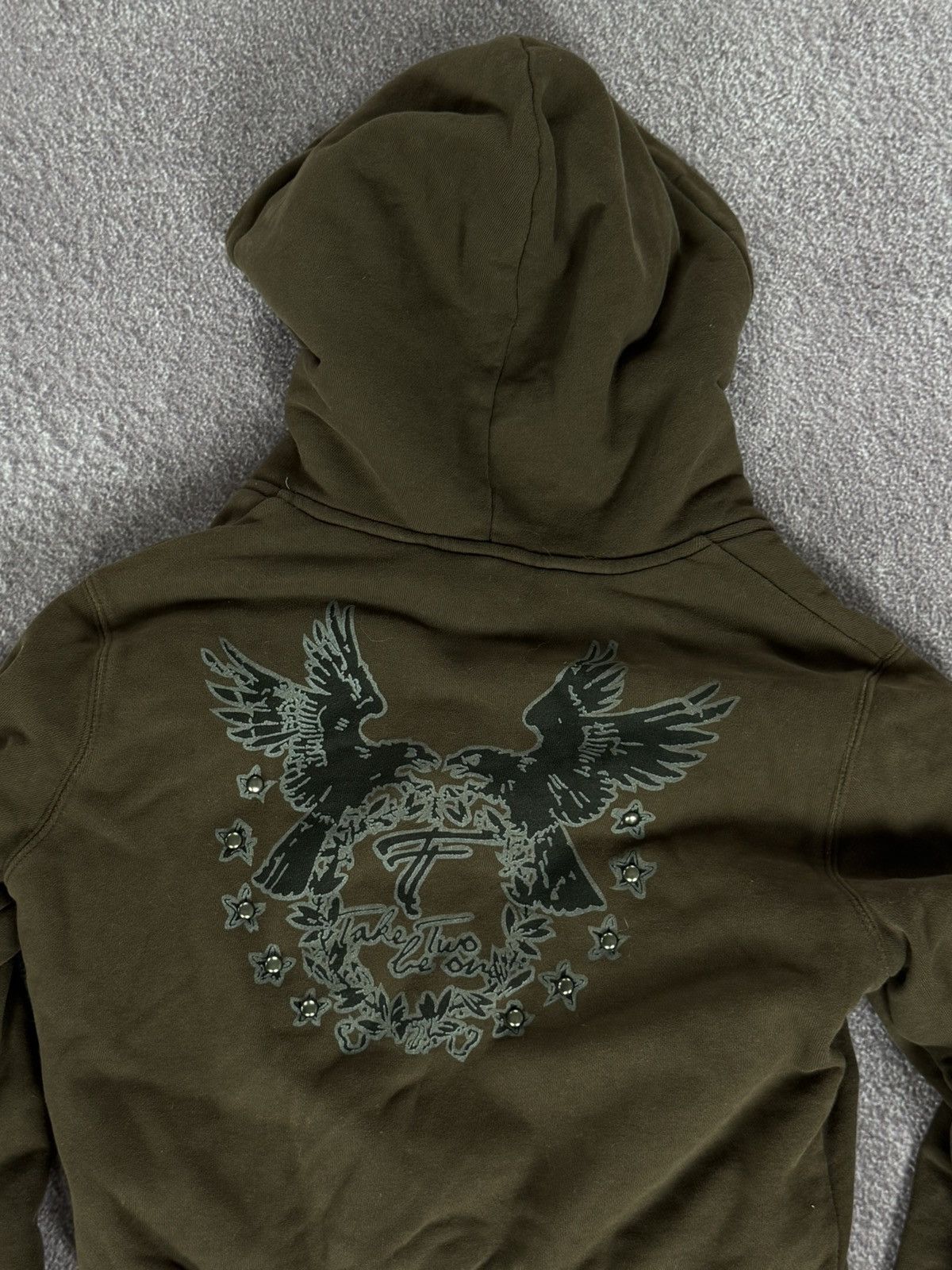 Le Grande Bleu (L.G.B.) 00s Aesthetic Zip Fur Hoodie i6w9 LGB style Faded Size M / US 6-8 / IT 42-44 - 7 Thumbnail