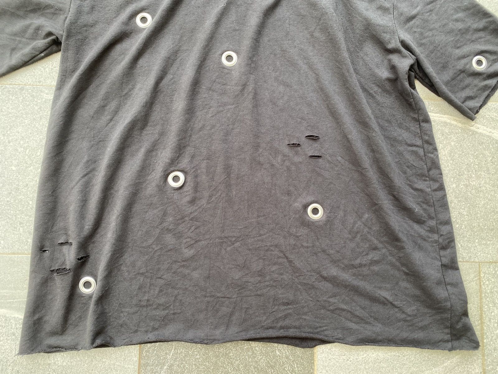 Japanese Brand World Wide Love Oversized Distressed Ring Cropped Hoodie Size US XXL / EU 58 / 5 - 2 Thumbnail