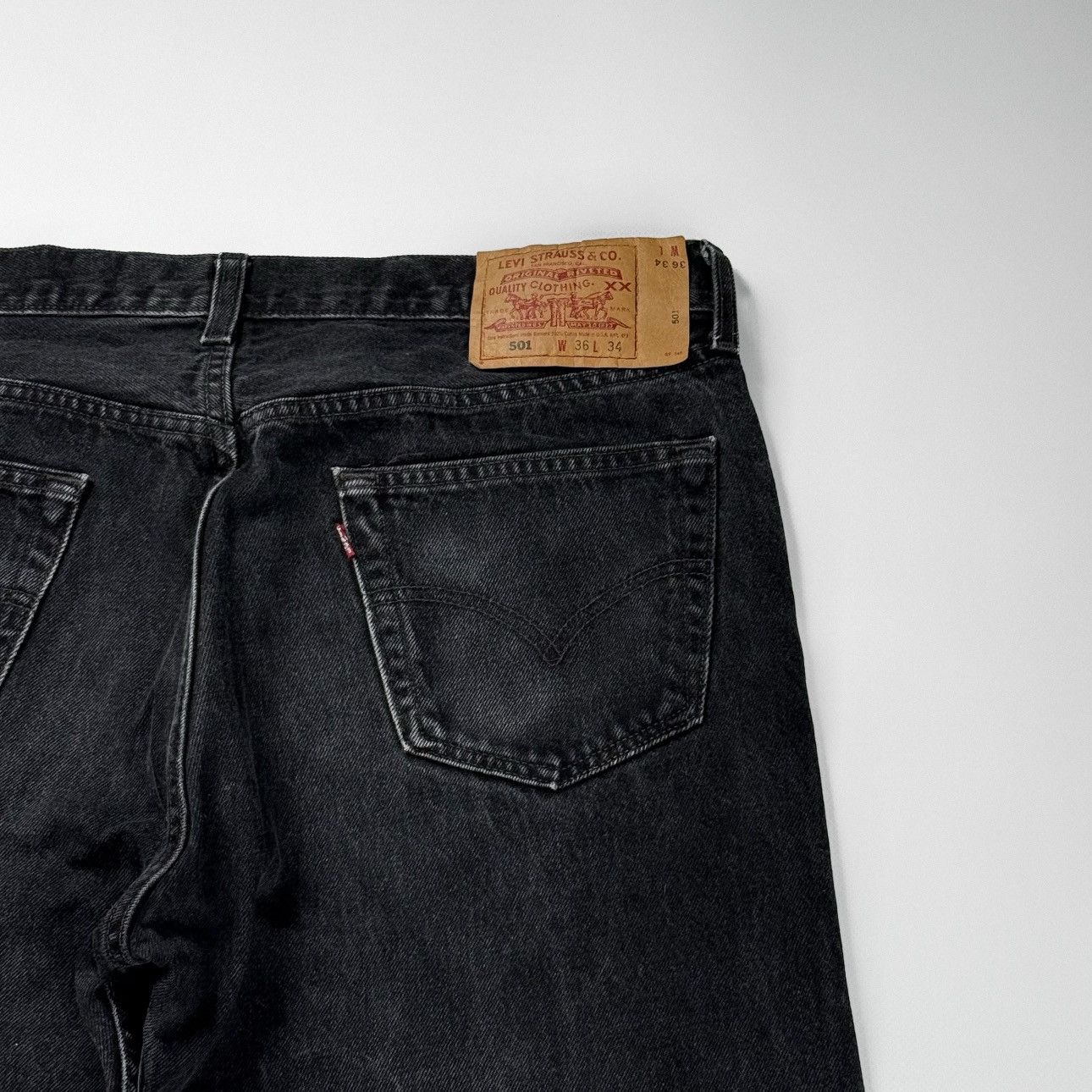 Levi's 90s Levi's 501 Faded Black Denim Jeans Made in USA Size US 34 / EU 50 - 3 Thumbnail