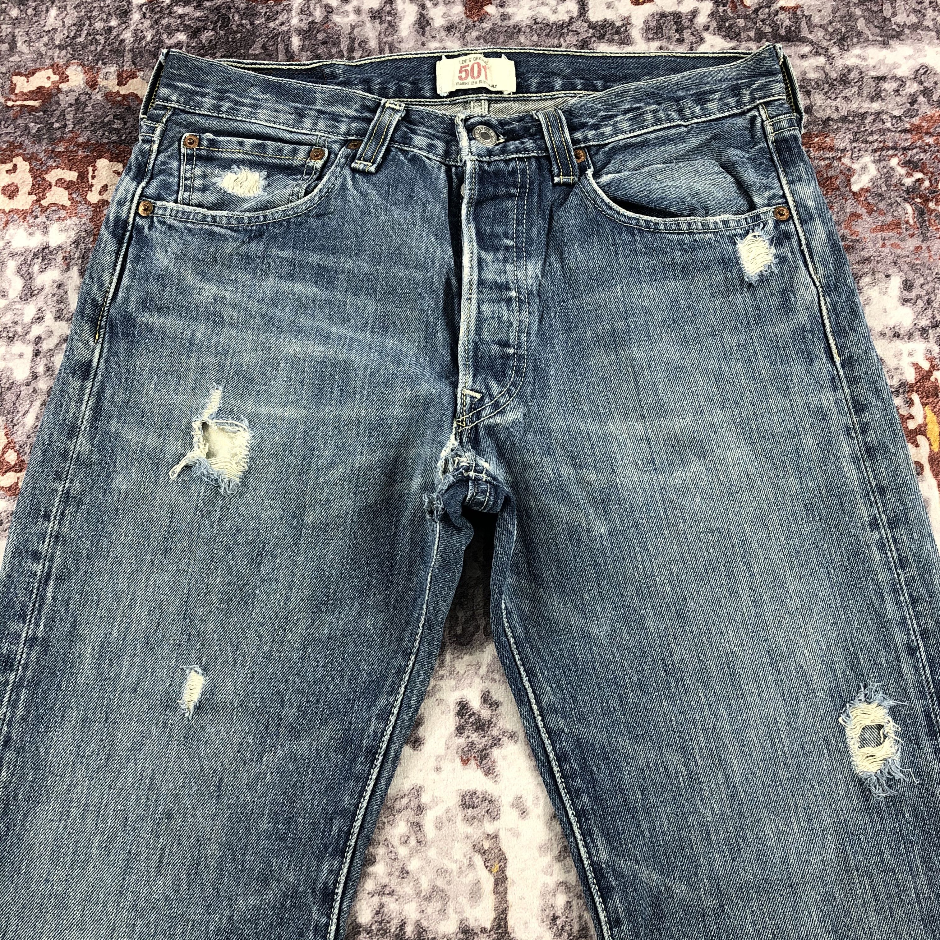 Levi's Vintage Blue Wash Levis 501 Jeans-JM2101 Size US 32 / EU 48 - 3 Thumbnail