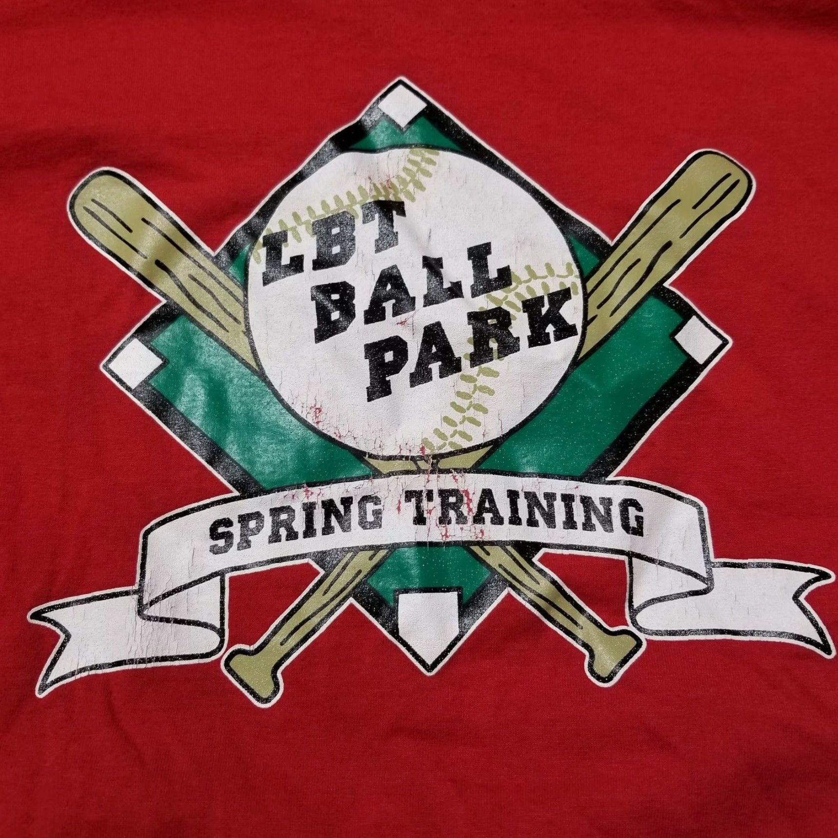 Fruit Of The Loom Vintage Fruit of the Loom Ballpark Spring Training T Shirt 2XL Red Short Sleeve Crew Neck Graphic Baseball 90s Mens Size US XXL / EU 58 / 5 - 3 Thumbnail