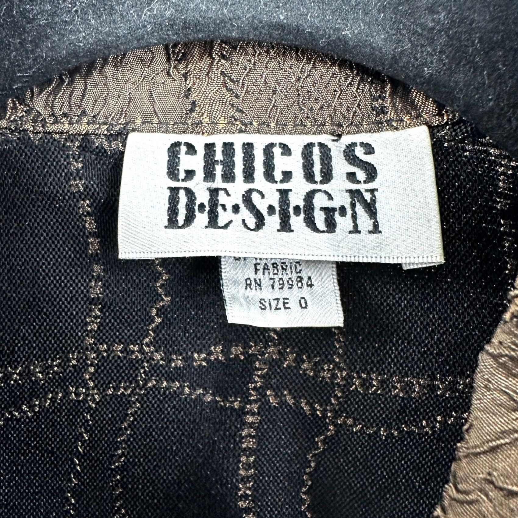 Vintage Chico'S Earthy Textured Grid Button Front Jacket S 0 Brown Size S / US 4 / IT 40 - 3 Thumbnail