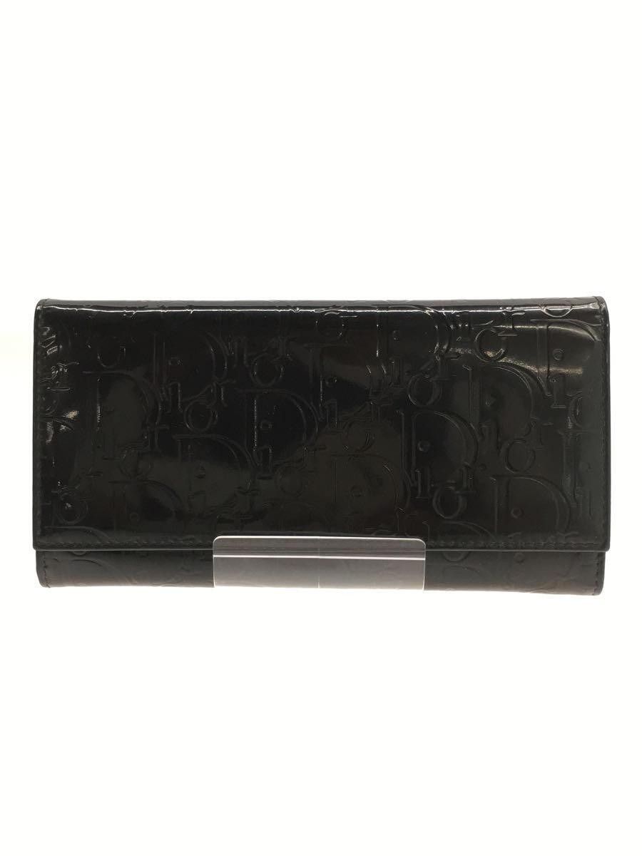 Dior Enamel Long Wallet Black
