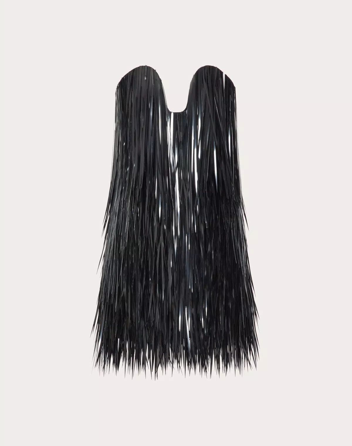 Valentino o1s1wg110426 Short Embroidered Organza Dress in Black Size M / US 6-8 / IT 42-44 - 1 Thumbnail