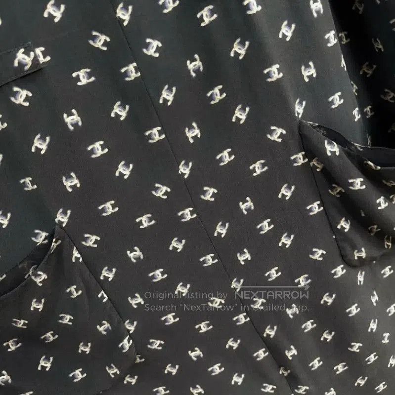 Chanel Chanel Summer Black Silk Short Sleeve Dress . Size M / US 6-8 / IT 42-44 - 4 Thumbnail