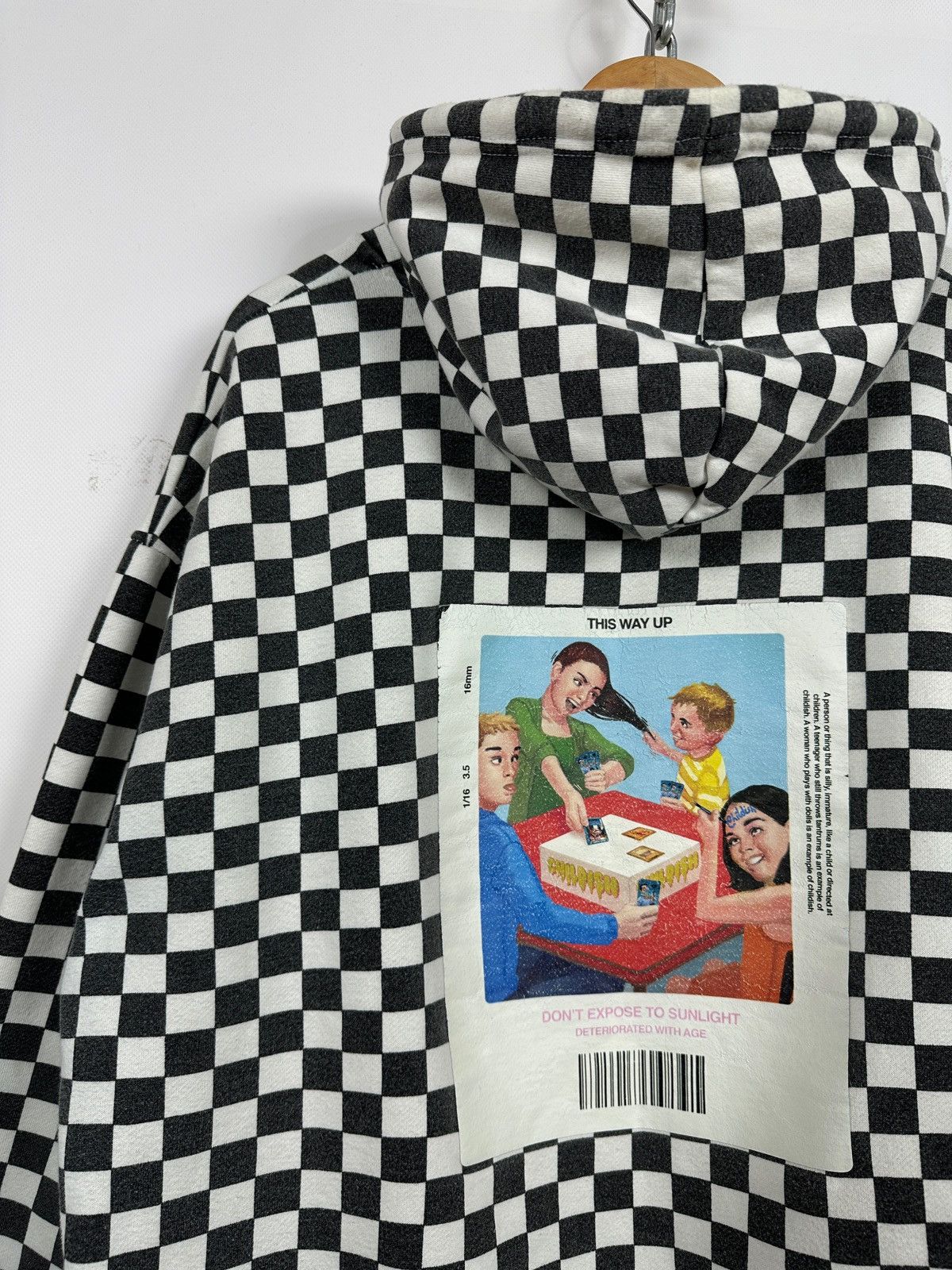 Vintage Childish Checkered Oversized Skateboard Hoodie Size US L / EU 52-54 / 3 - 7 Thumbnail