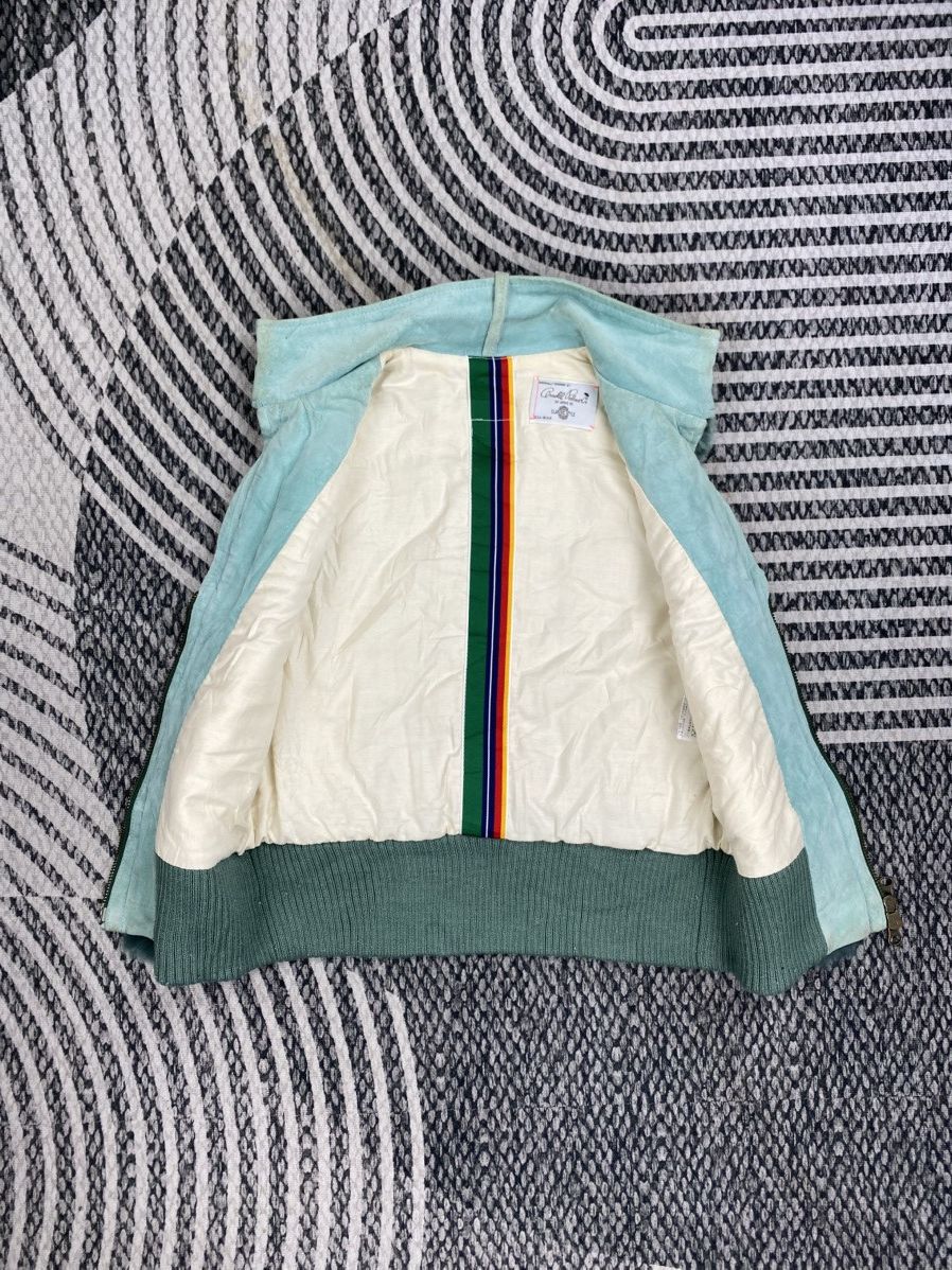 Japanese Brand Vintage Arnold Palmer Faux Fur Teal Zip-Up Sleeveless Jacket Size S / US 4 / IT 40 - 8 Thumbnail