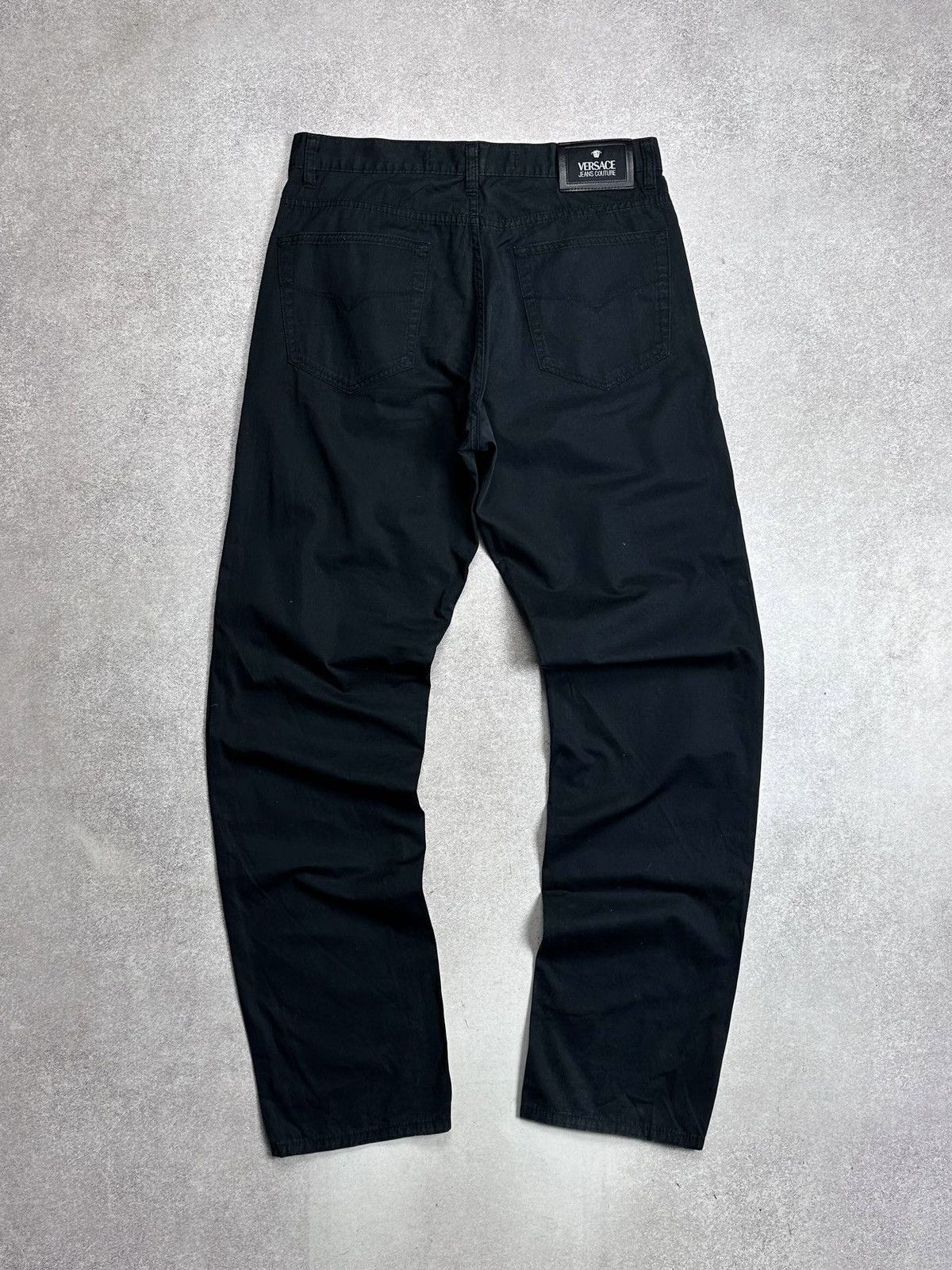 Versace Vintage Versace Medusa Black Baggy Jeans 34 Size US 34 / EU 50 - 1 Thumbnail