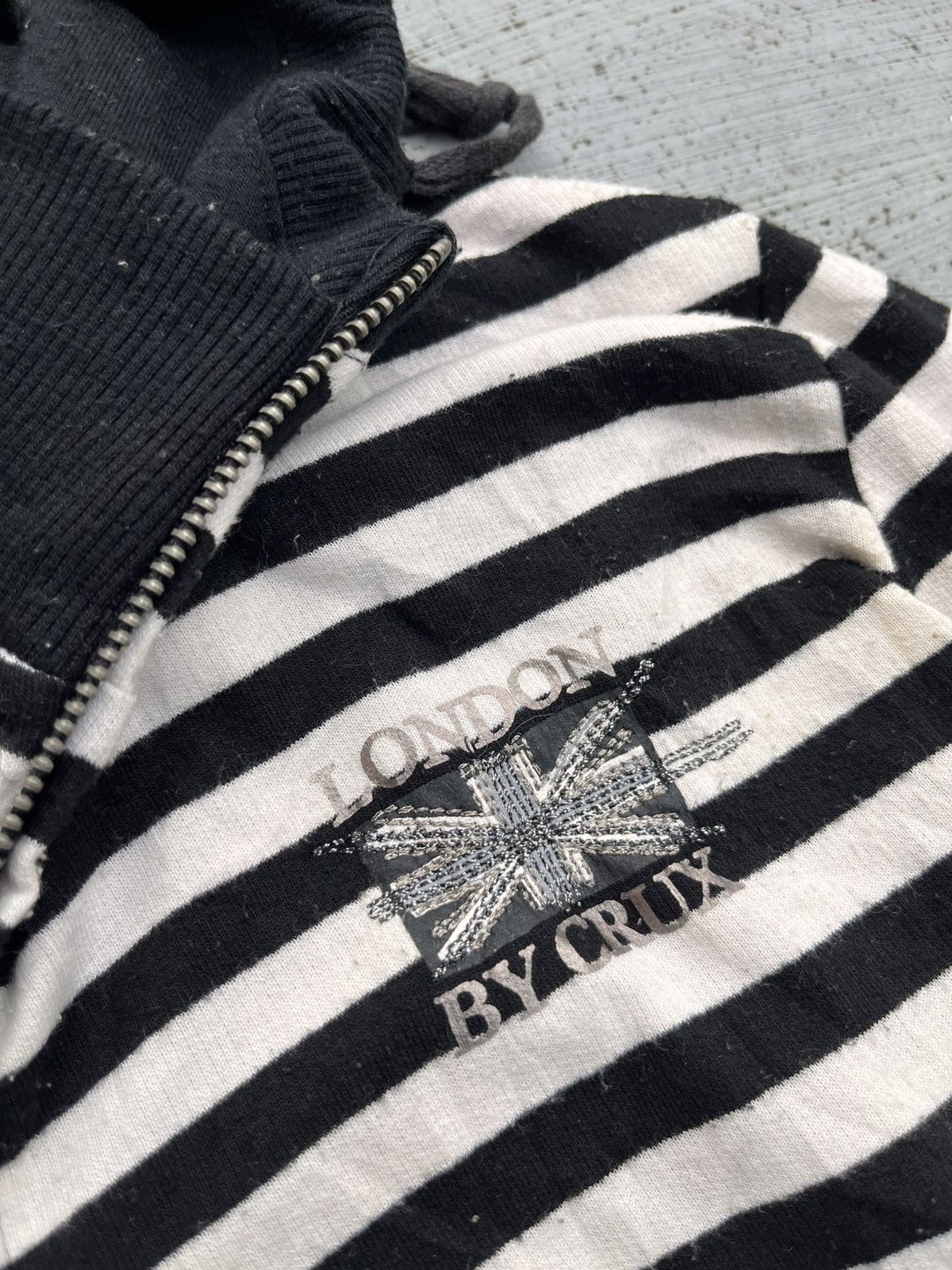 Hysteric Glamour JAPENSE CRUX BRITISH ENGLAND STRIPE ZIPER HOODIE PUNK Size US M / EU 48-50 / 2 - 6 Thumbnail