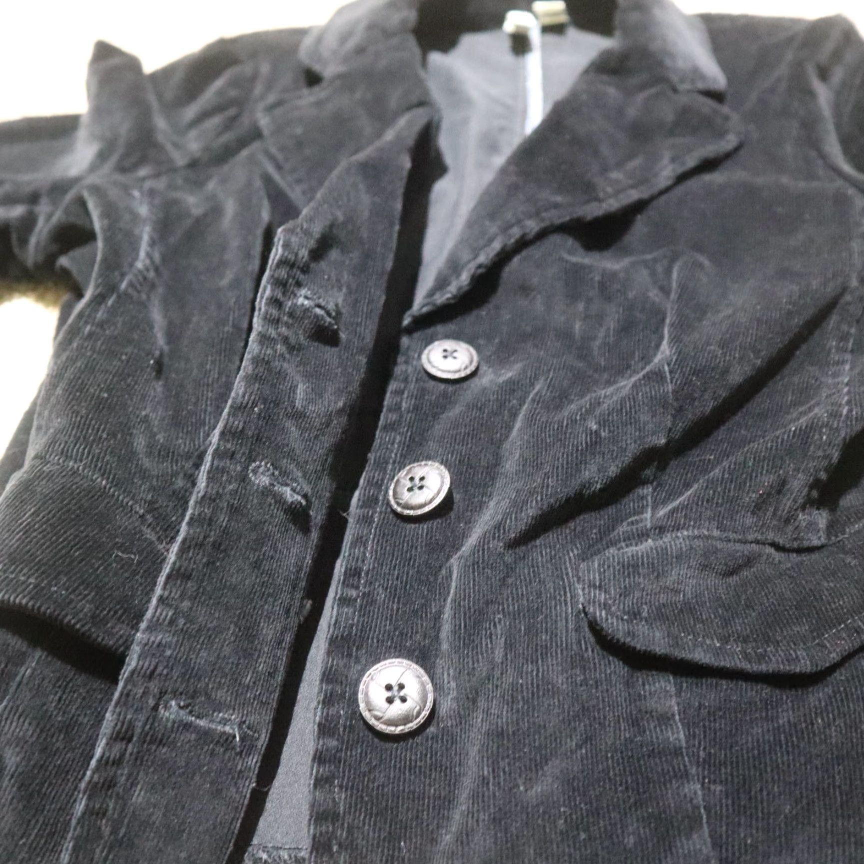 Vintage St Johns Bay Jacket Women's PM Petite Medium Corduroy Black 3 Buttons 2 Pockets Coat Size M / US 6-8 / IT 42-44 - 4 Thumbnail