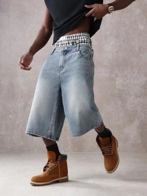 Japanese Brand VINTAGE denim jeans shorts jorts Y2K DRIP Size US 35 - 1 Thumbnail