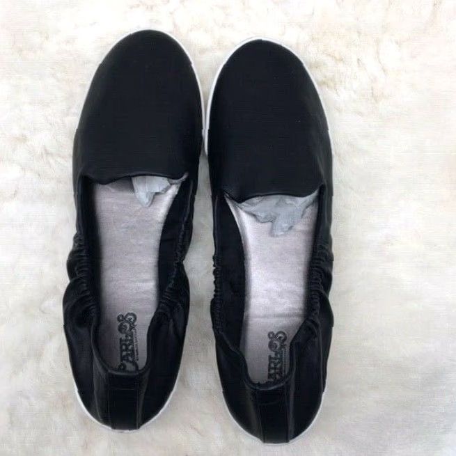 Vintage Carlos by Carlos Santana Women's Malinda Low Top Slip On Fashion Sneakers, Black, Size 8.5M Size US 8.5 / IT 38.5 - 4 Thumbnail