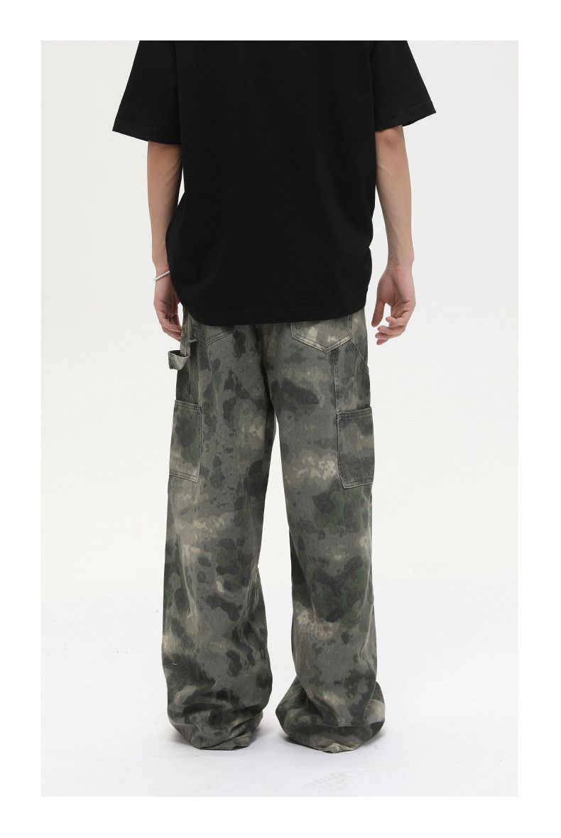 Japanese Brand Camouflage distressed patchwork workwear straight leg jeans Size US 32 / EU 48 - 5 Thumbnail
