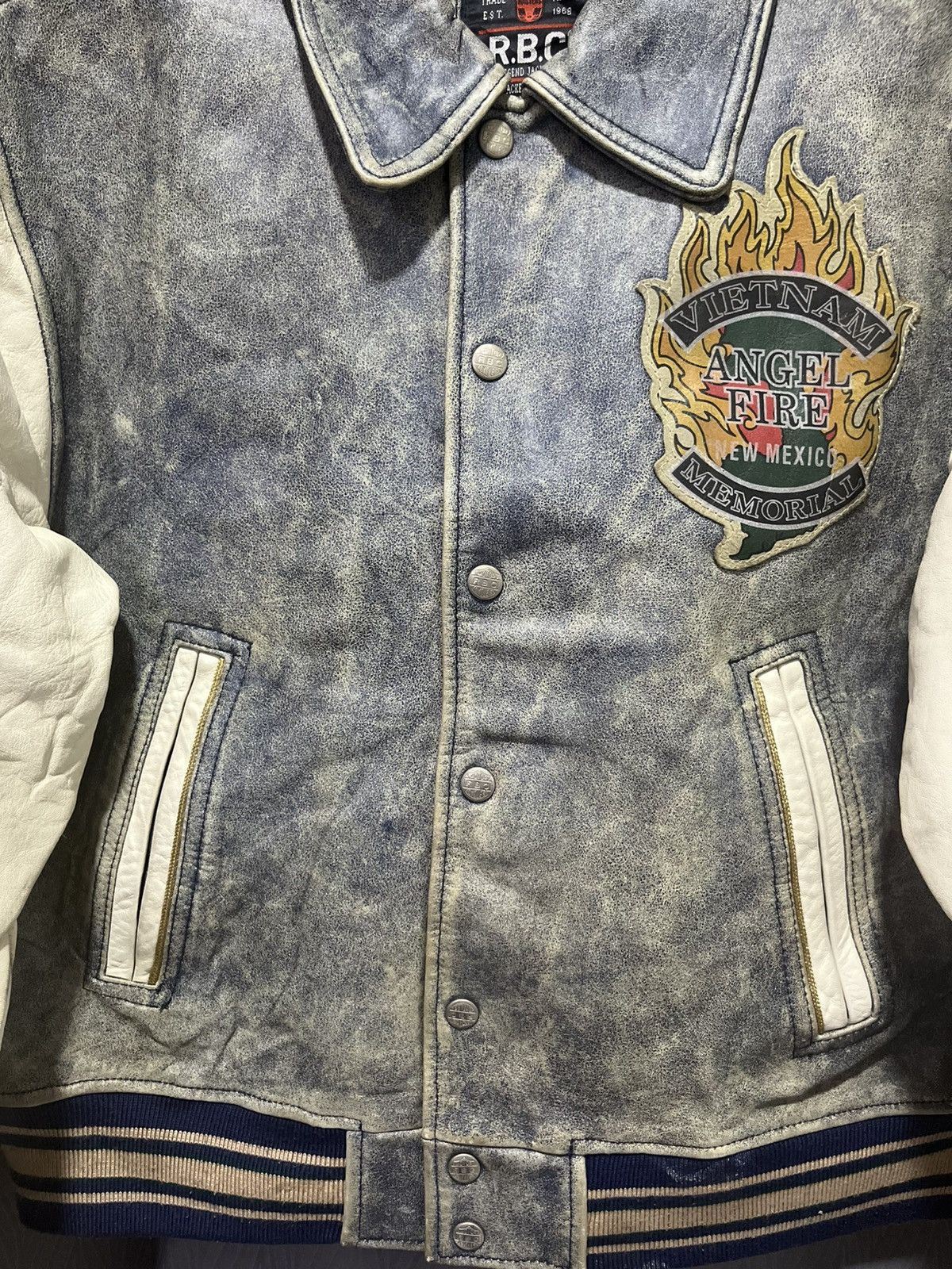 Vintage RBC Vintage Jacket Real Leather Ghostriders Size US M / EU 48-50 / 2 - 3 Thumbnail