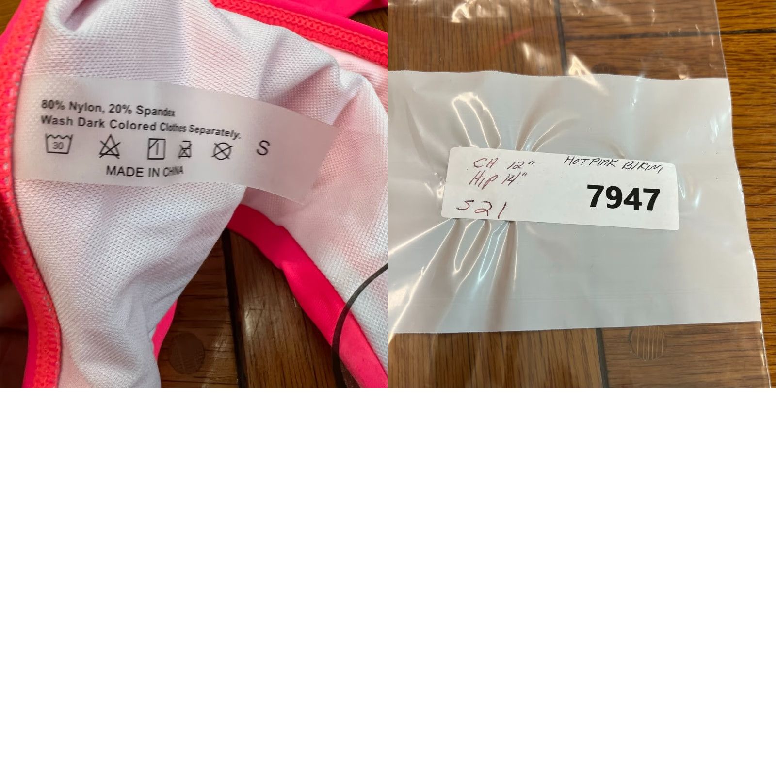 Shein SheIn Bikini Swimsuit Womens Size M Pink 2 Piece Swim Top Bandeau Spaghetti Strap Adjustable Padded Nylon Spandex Size ONE SIZE - 8 Thumbnail