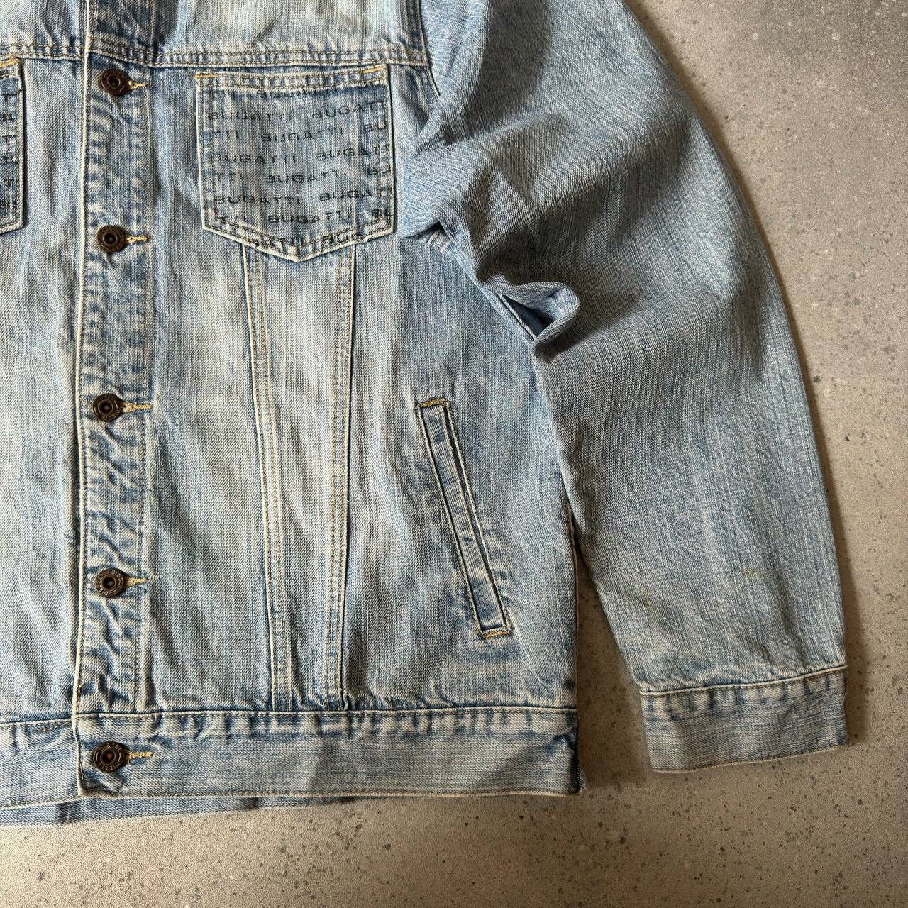 Diesel 🕷DIESEL VINTAGE BLUE WASHED DENIM PRINTED TRUCKER JACKET Size US XL / EU 56 / 4 - 8 Thumbnail