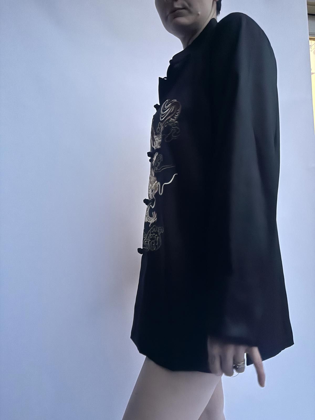 Designer Chinese Shirt Traditional Men Tang Suit Dragon Satin Size ONE SIZE - 2 Thumbnail