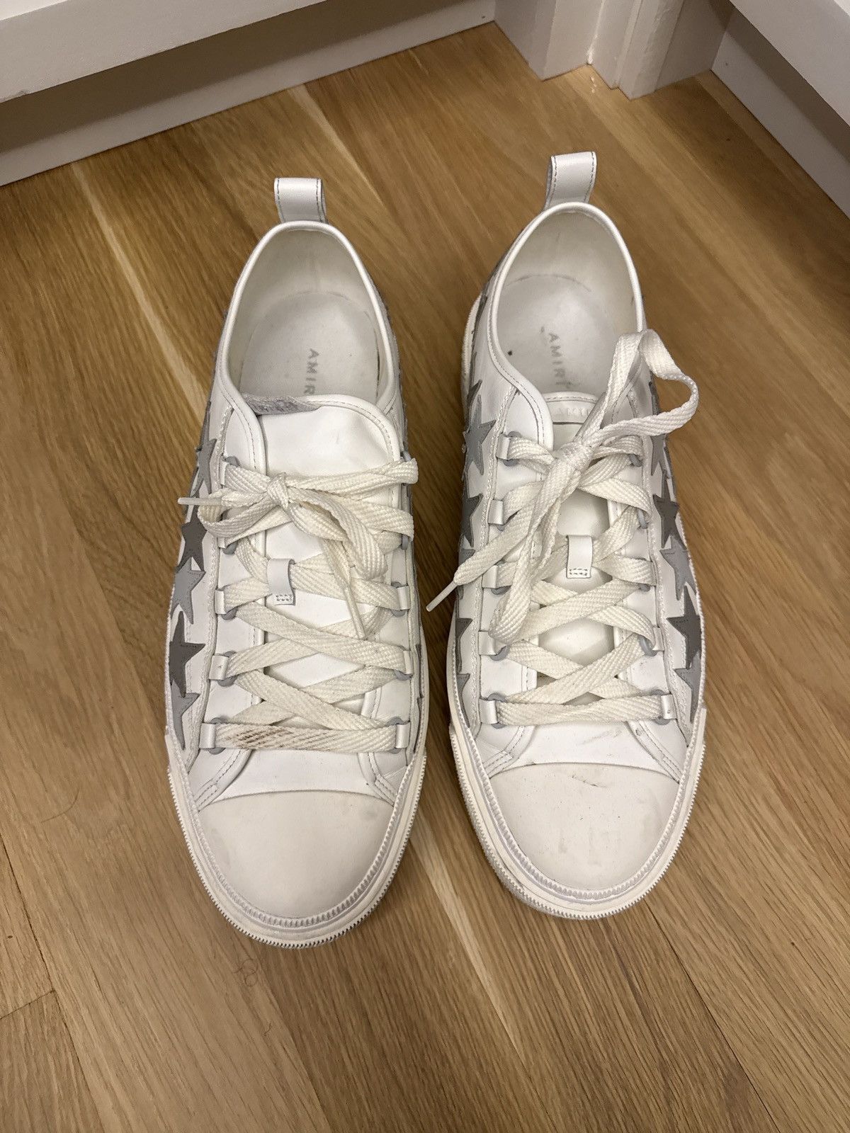 Amiri Amiri Stars Court Low “White Grey” Size US 14 / EU 47 - 3 Thumbnail