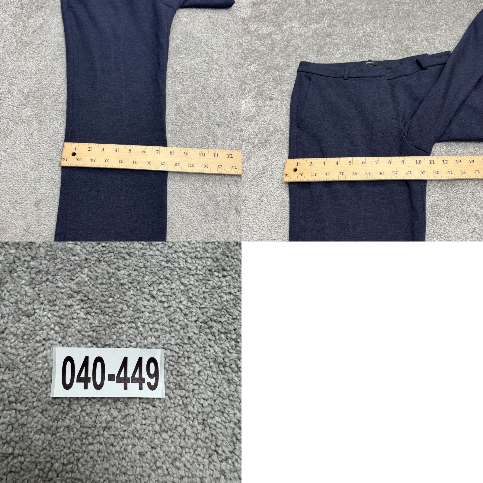 Theory Theory Fairfield Knit Trouser Pants Womens 8 Navy High Rise Tailored NWT Dress Pants Slim Straight Pockets Beginner-Friendly? Size 30" / US 8 / IT 44 - 10 Thumbnail