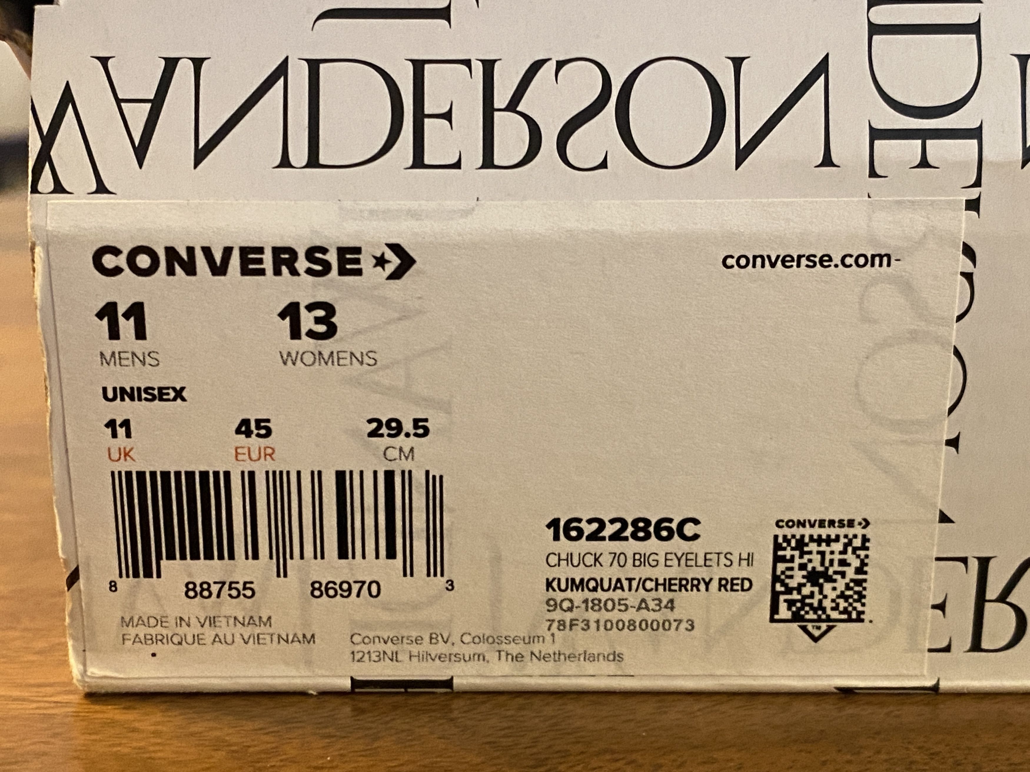 Converse × JW Anderson Converse x JW Anderson - Chuck Taylor Toy Kumquat Size US 11 / EU 44 - 9 Thumbnail