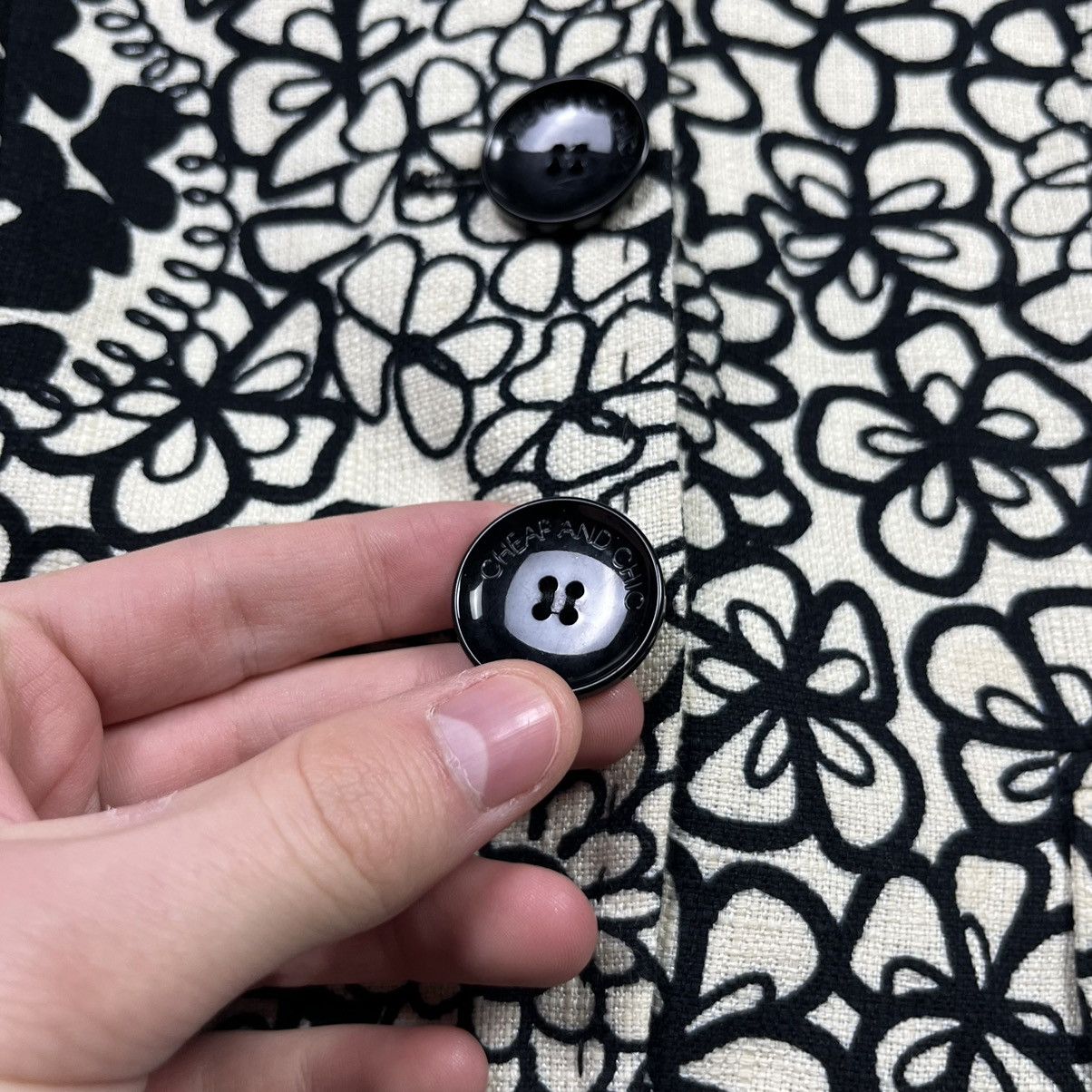 Moschino Vintage Luxury Blazer Flowers Art