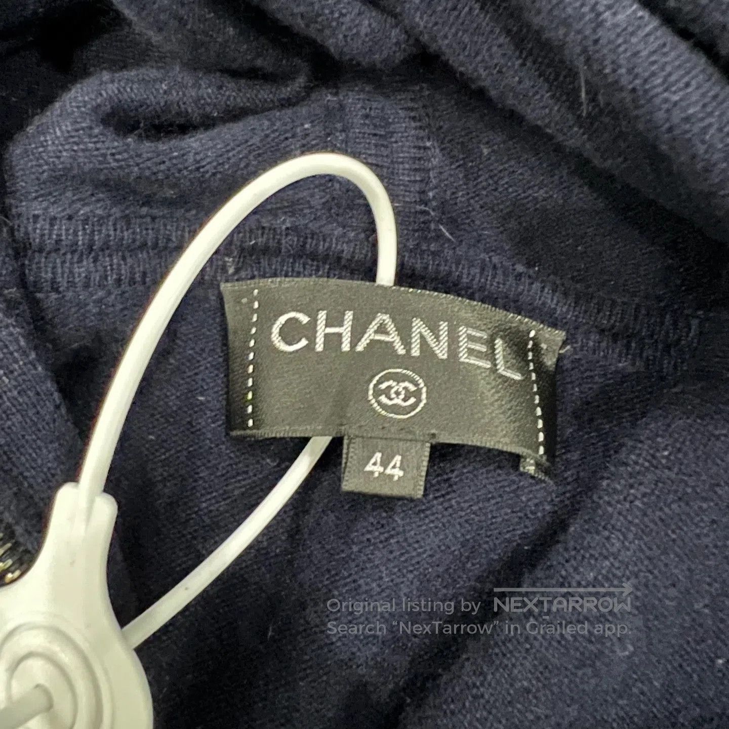 Chanel Chanel size 44 Bluish-black knitted zipper jacket| Size XL / US 12-14 / IT 48-50 - 5 Thumbnail