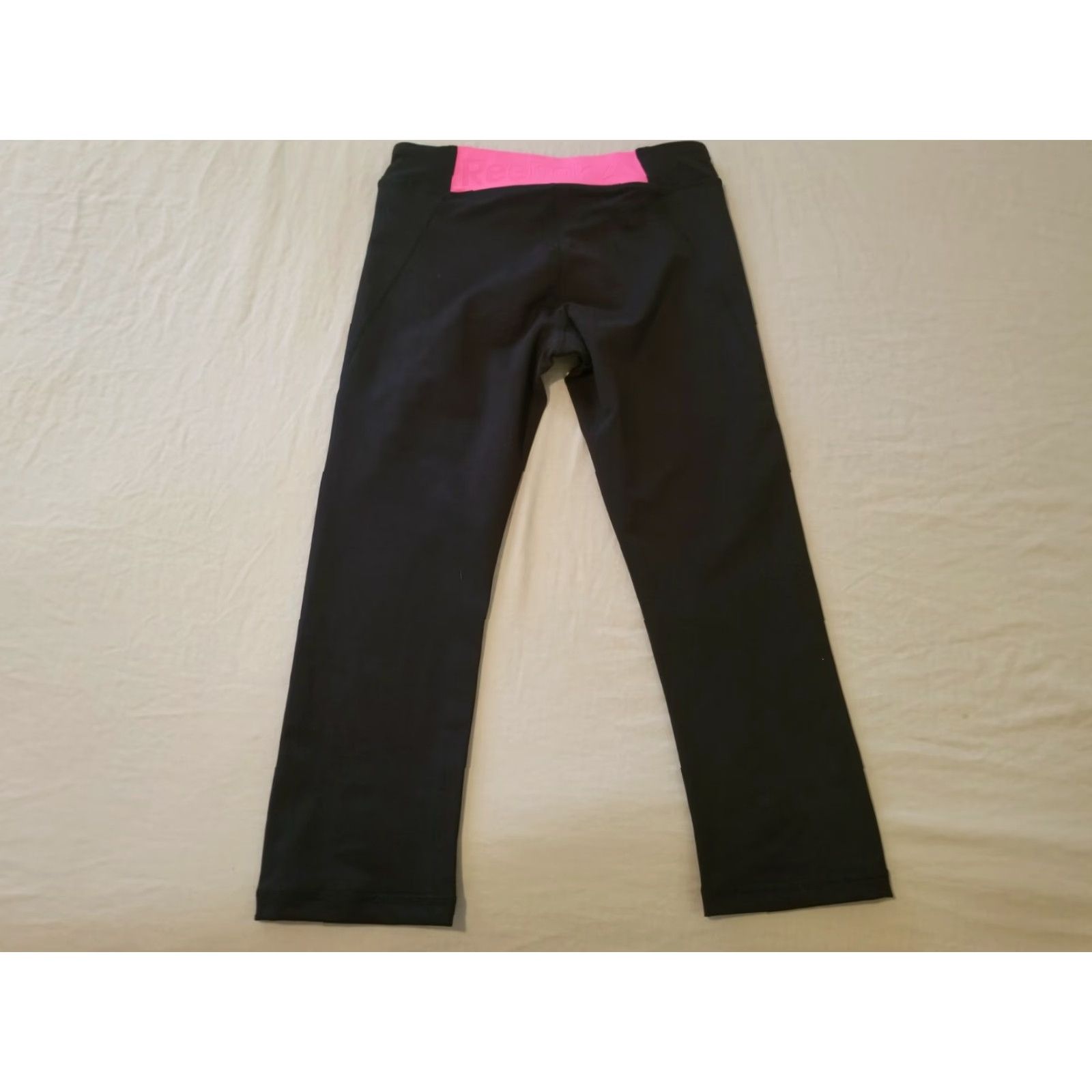 Reebok Reebok Pants Capri S Small Black Athletic Gym Workout Activewear Womens Size 28" / US 6 / IT 42 - 2 Thumbnail