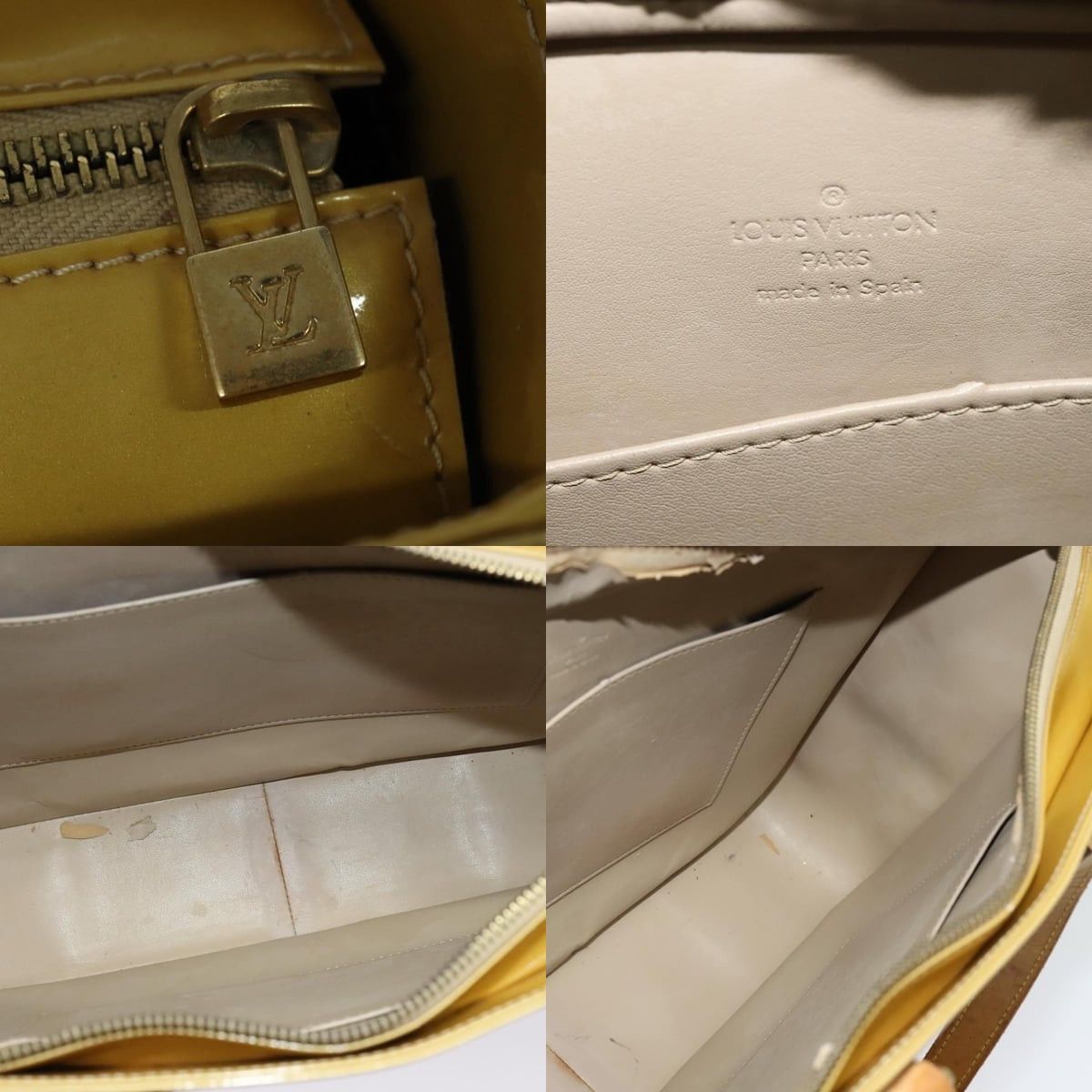 Louis Vuitton LOUIS VUITTON Monogram Vernis Columbus Tote Bag Beige M91023 Size ONE SIZE - 11 Thumbnail